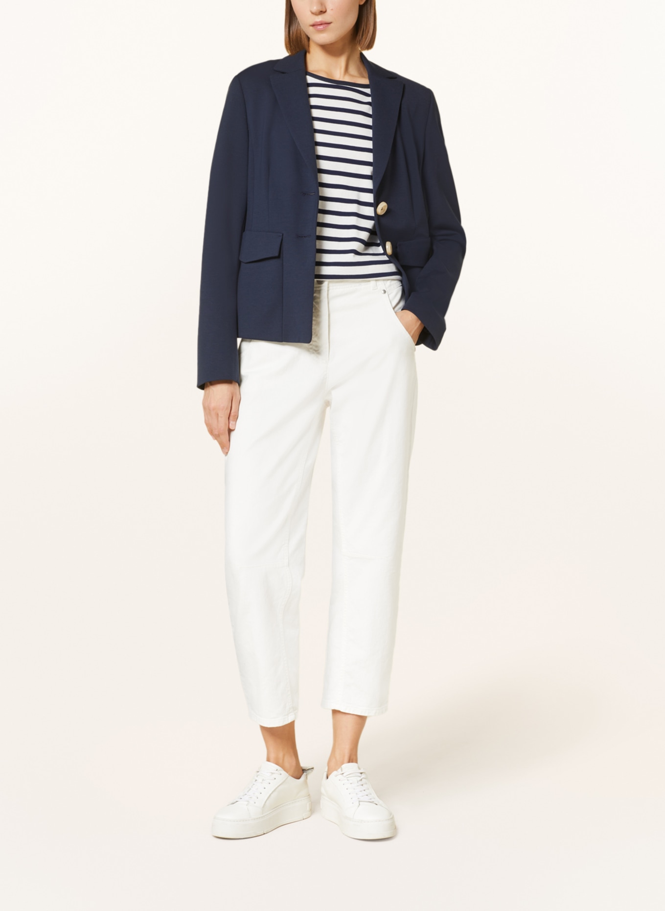 LUISA CERANO Jersey blazer, Color: DARK BLUE (Image 2)