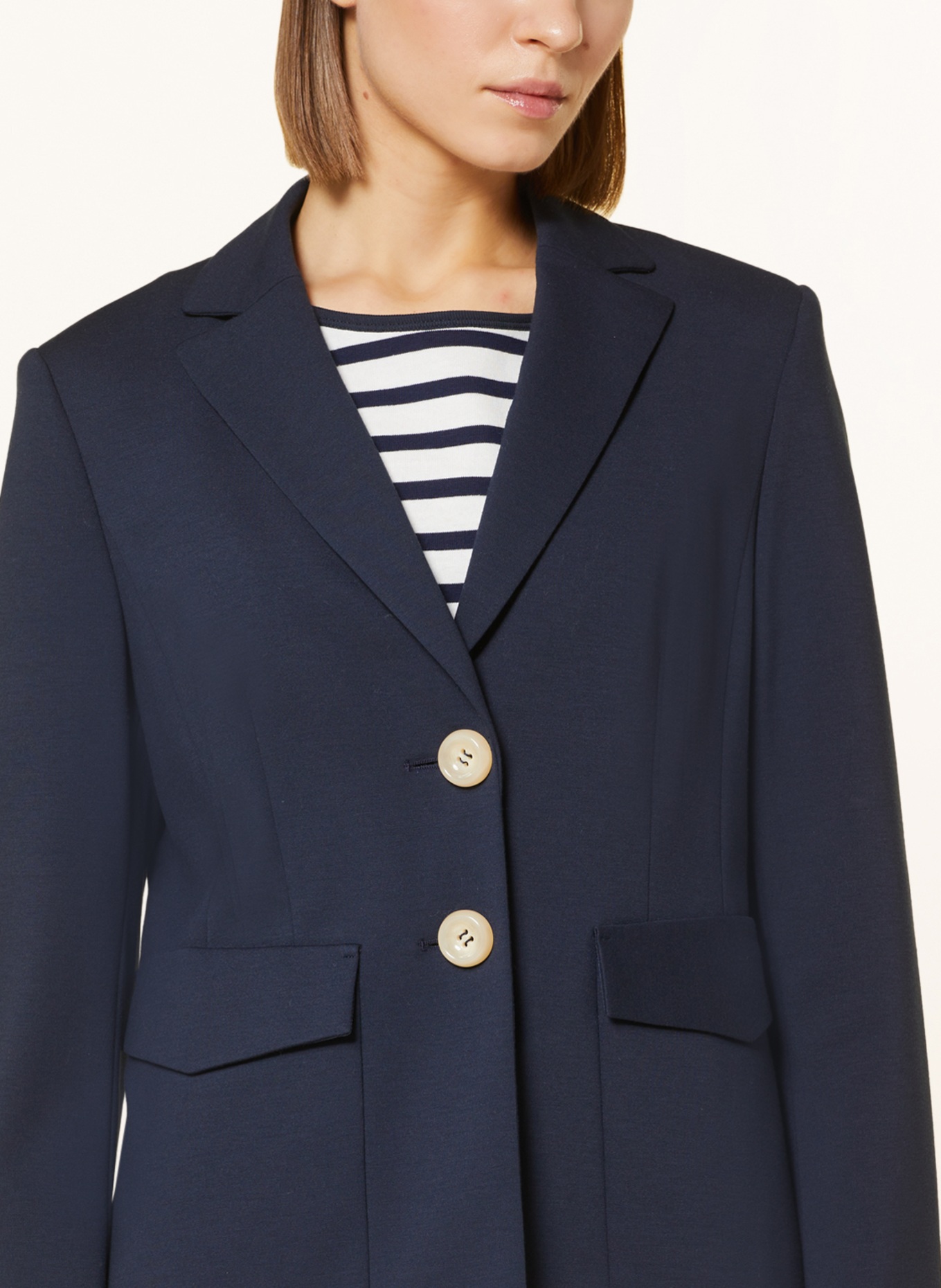 LUISA CERANO Jersey blazer, Color: DARK BLUE (Image 4)