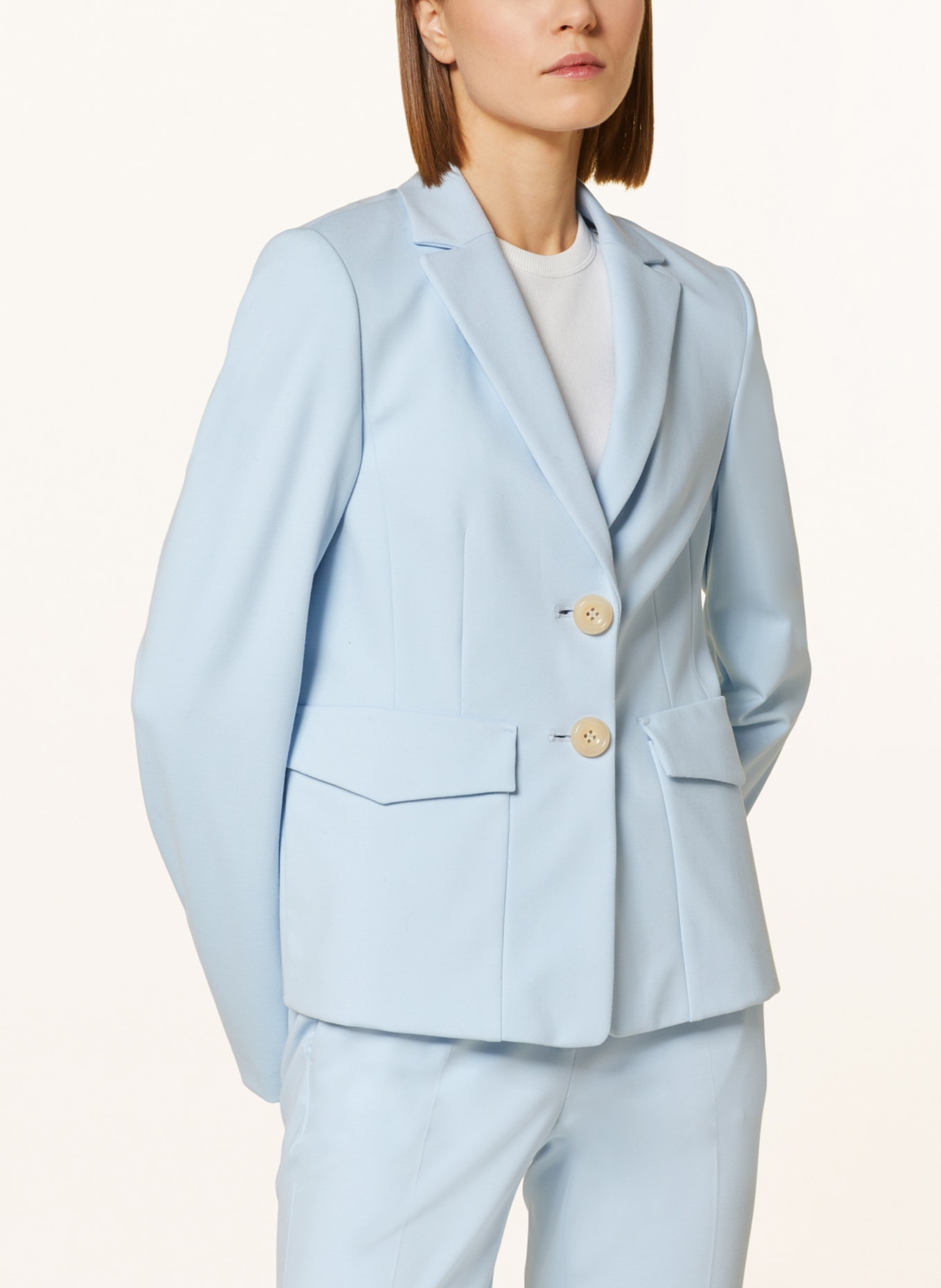 LUISA CERANO Jersey blazer, Color: LIGHT BLUE (Image 4)