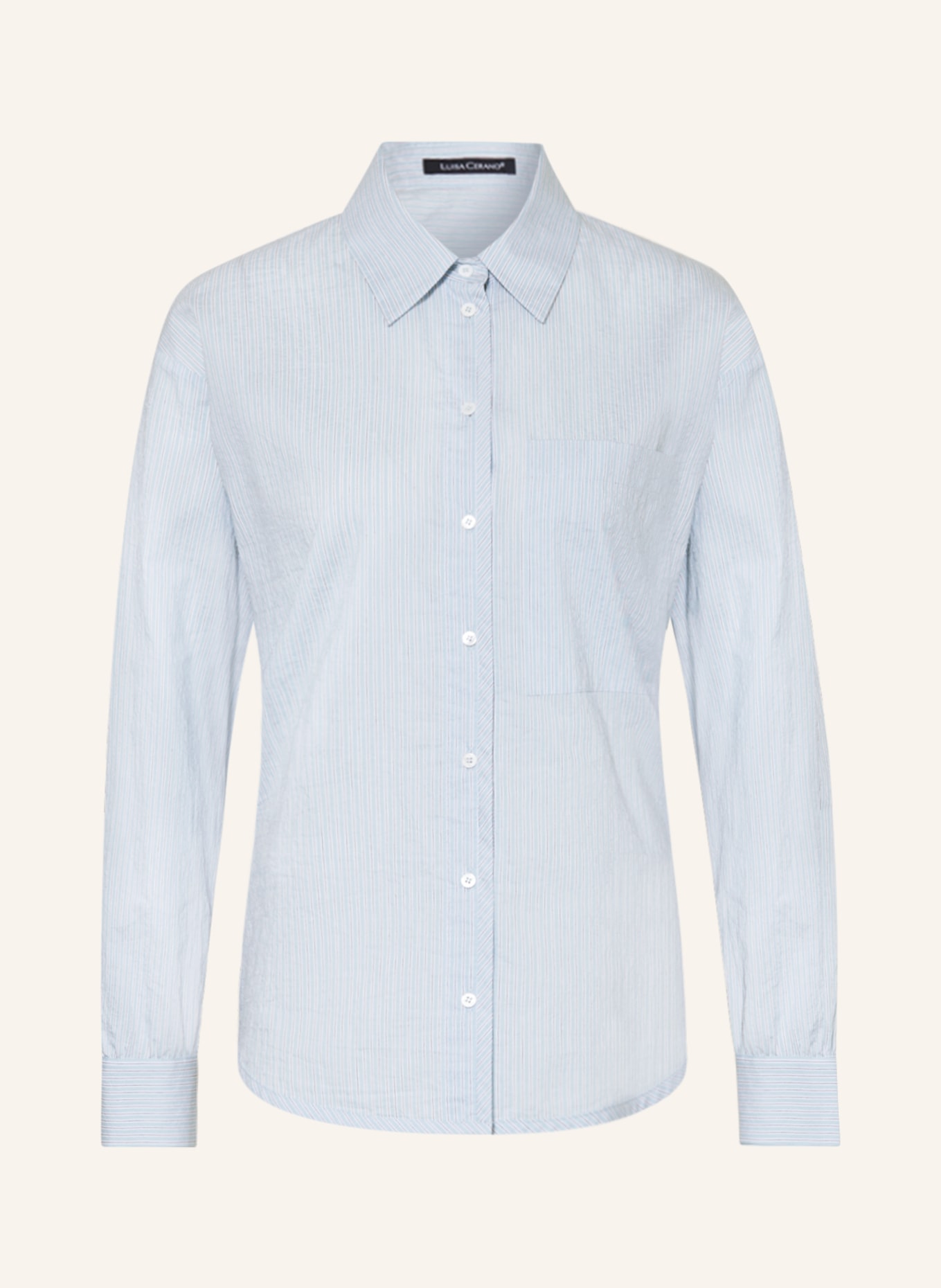 LUISA CERANO Shirt blouse, Color: LIGHT BLUE/ WHITE (Image 1)