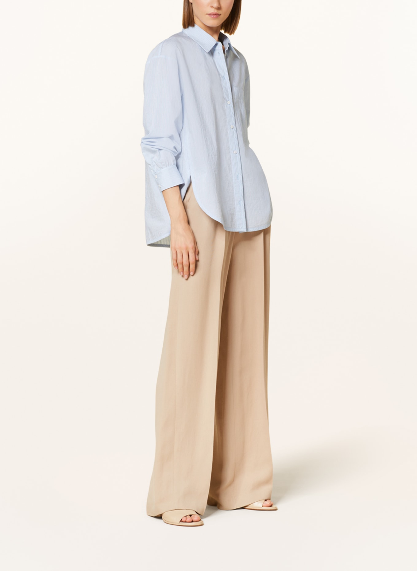LUISA CERANO Shirt blouse, Color: LIGHT BLUE/ WHITE (Image 2)