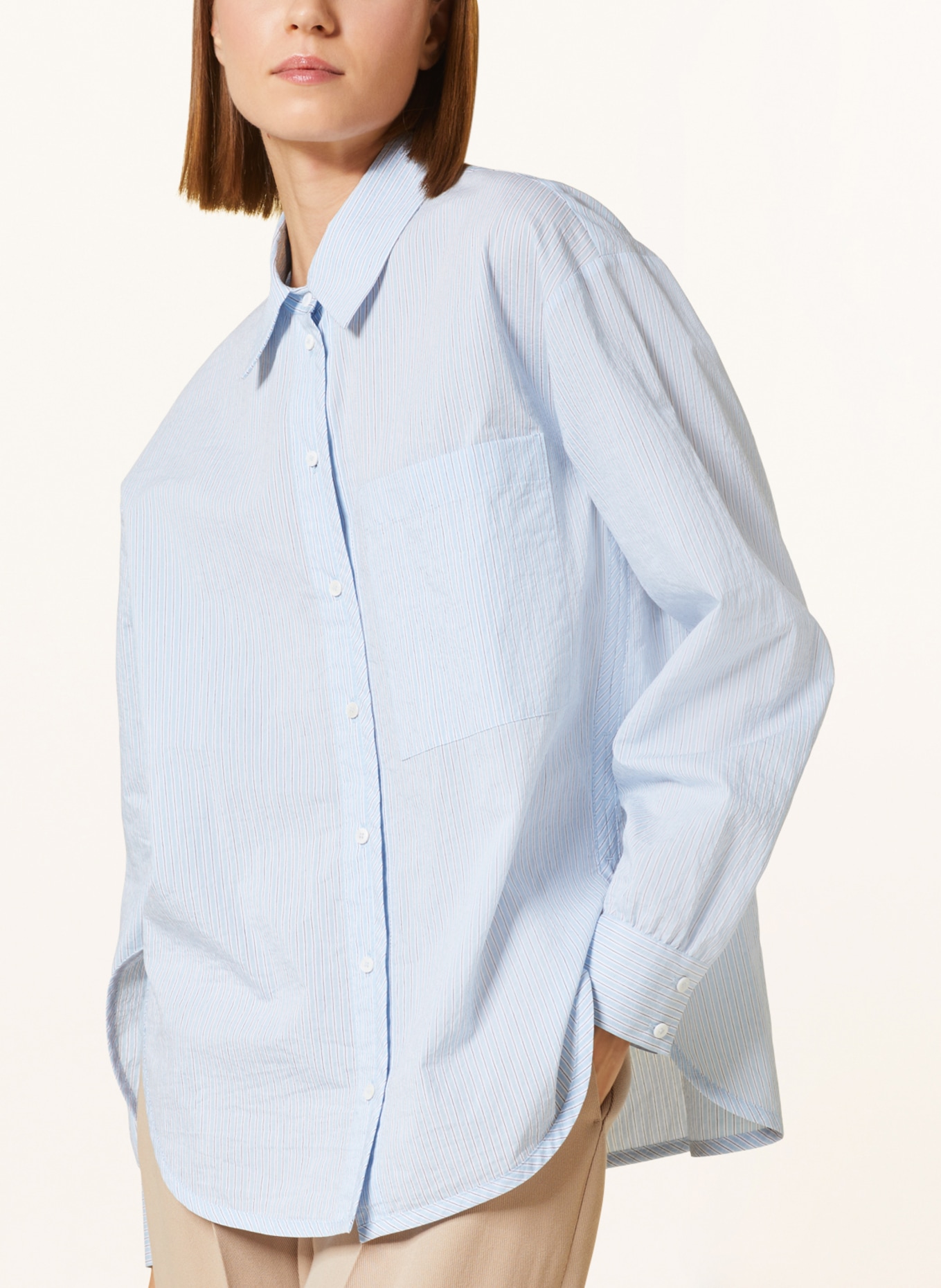 LUISA CERANO Shirt blouse, Color: LIGHT BLUE/ WHITE (Image 4)