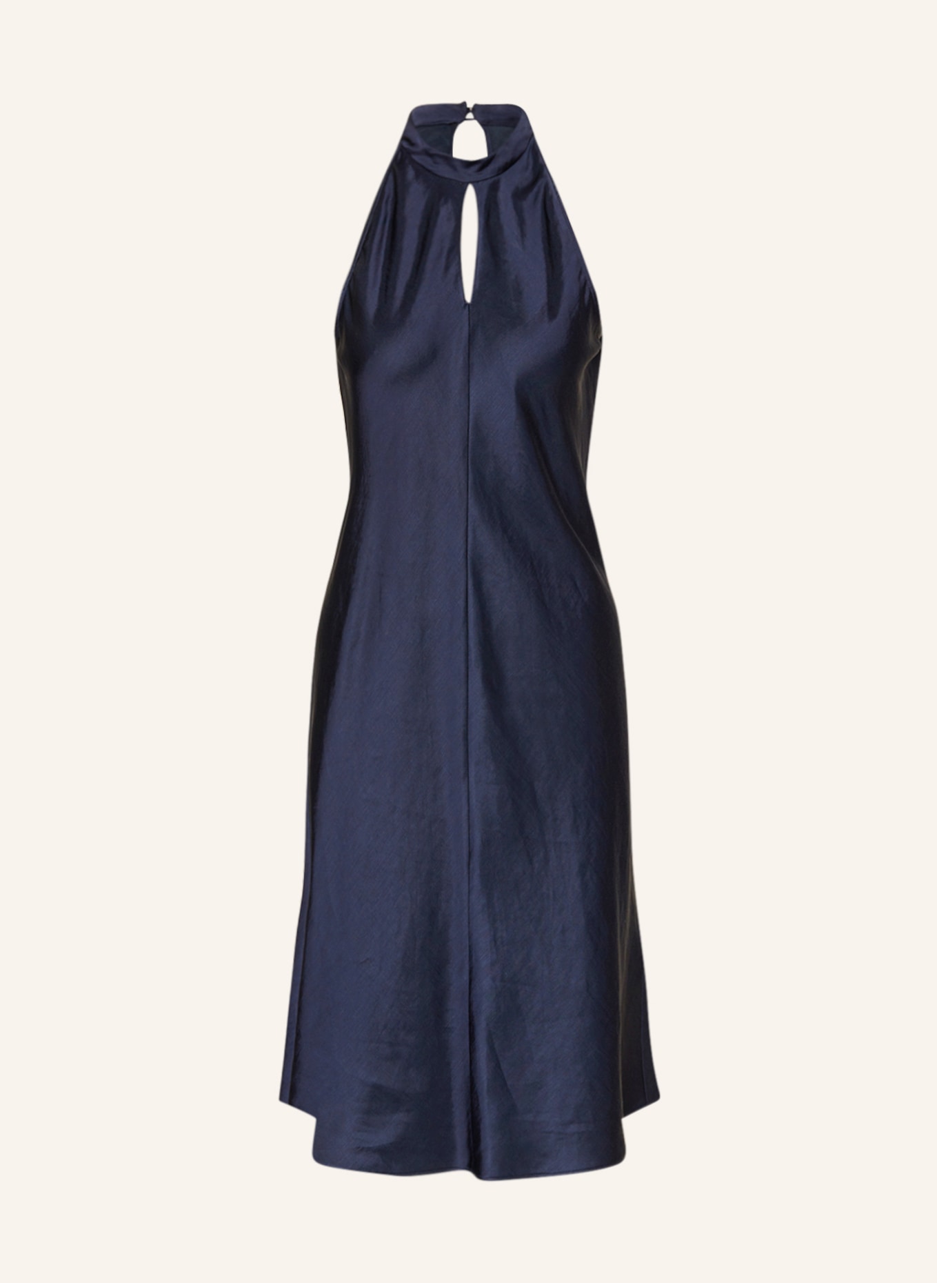 LUISA CERANO Satin dress with cut-out, Color: DARK BLUE (Image 1)