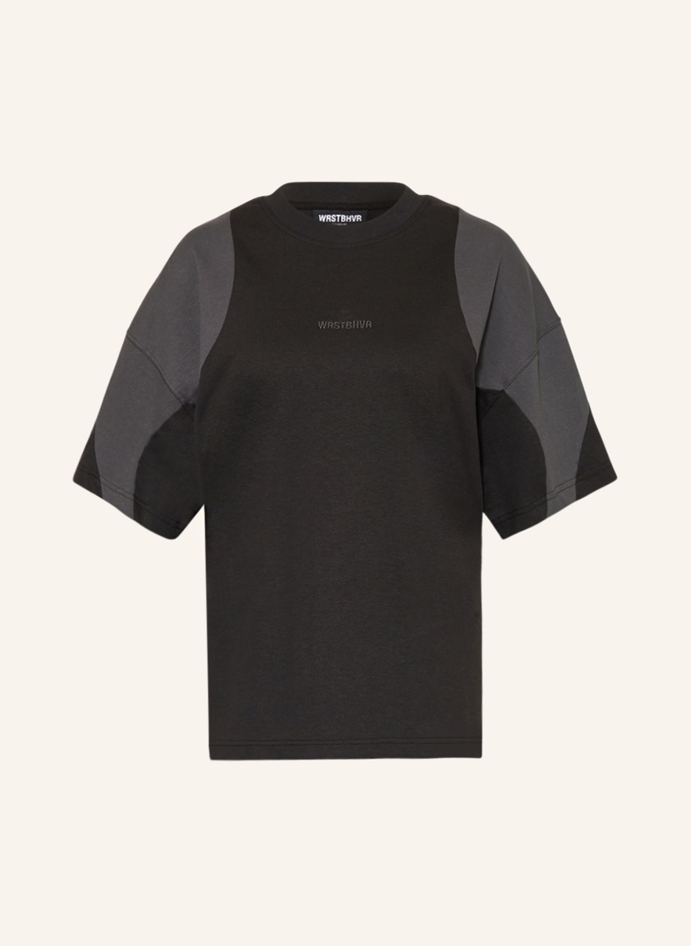 WRSTBHVR T-shirt NIVO, Color: BLACK/ DARK GRAY (Image 1)