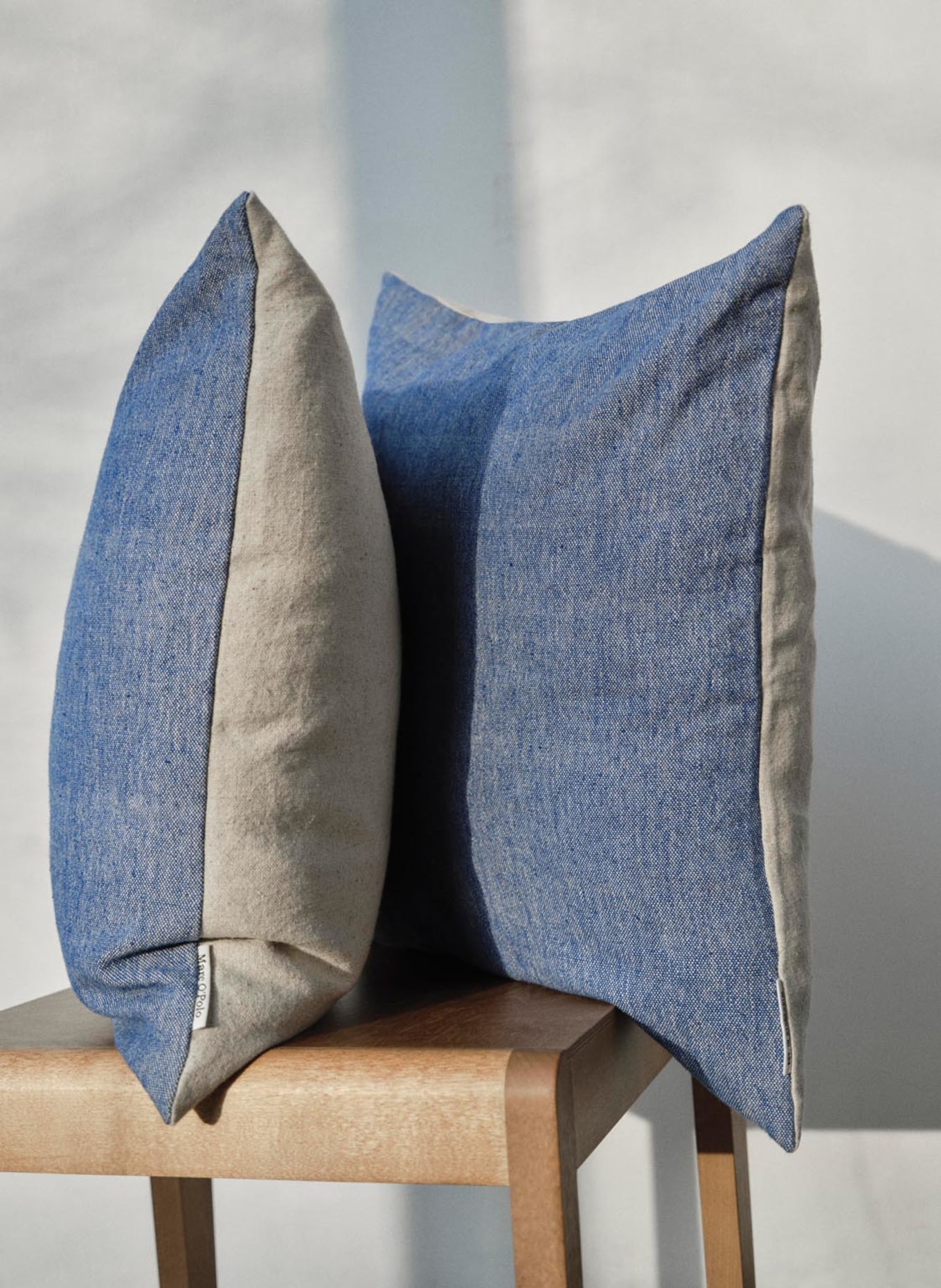 Marc O'Polo Decorative cushion RIBBAN, Color: BLUE/ CREAM (Image 3)