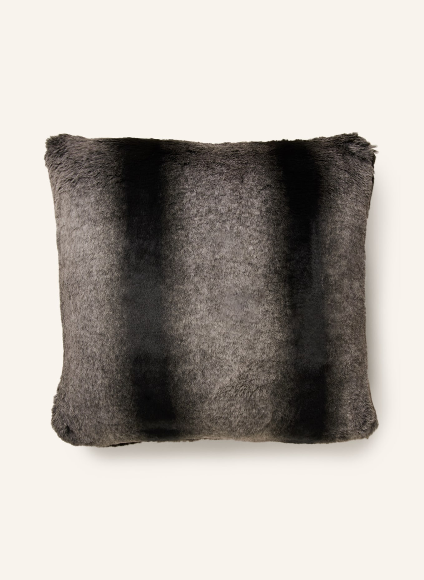 Star Home Dekoracyjna poduszka RION ze sztucznego futra: CIEMNOBRĄZOWY / CZARNY / KREMOWY