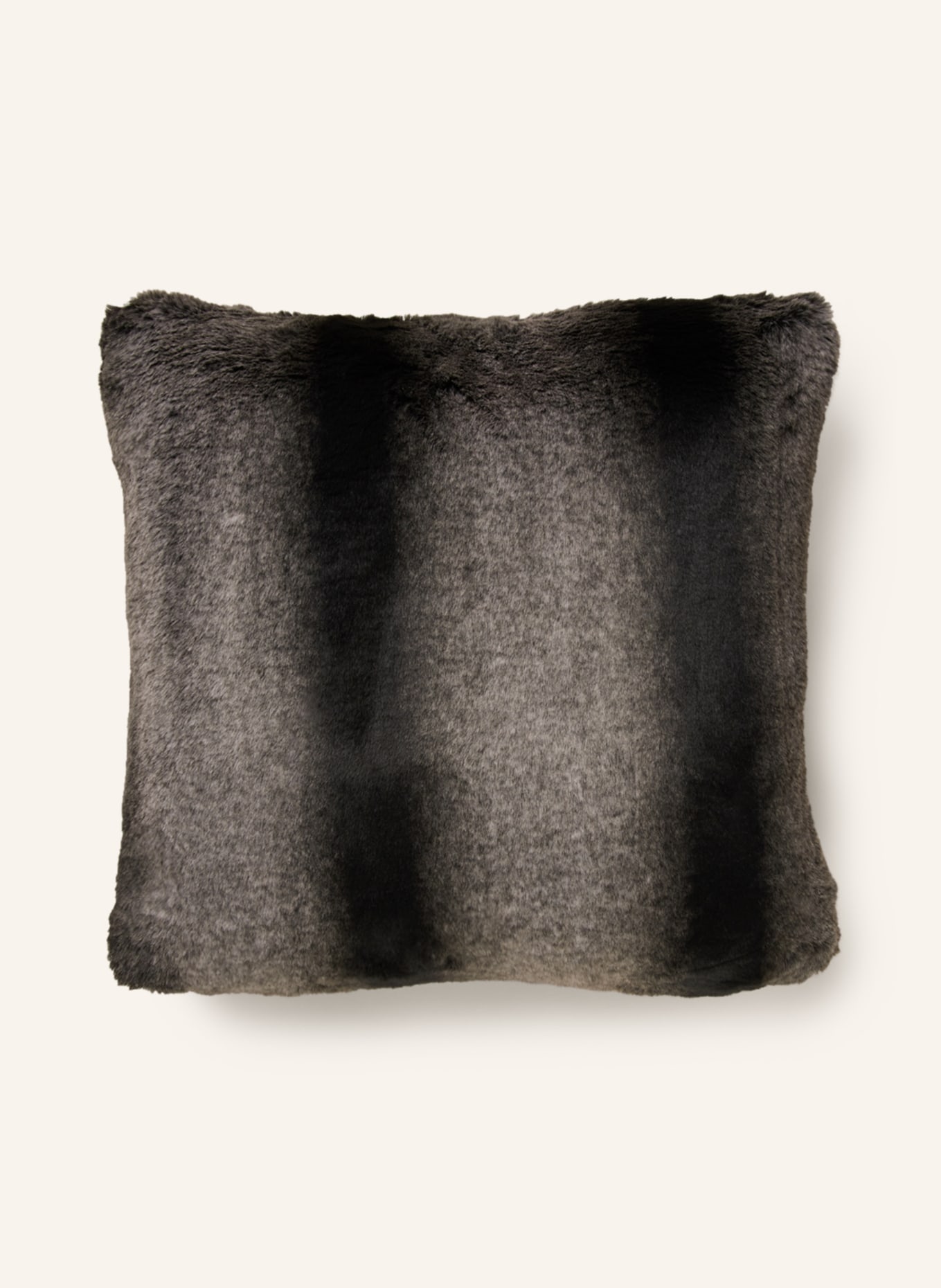 Star Home Dekoracyjna poduszka RION ze sztucznego futra: CIEMNOBRĄZOWY / CZARNY / KREMOWY