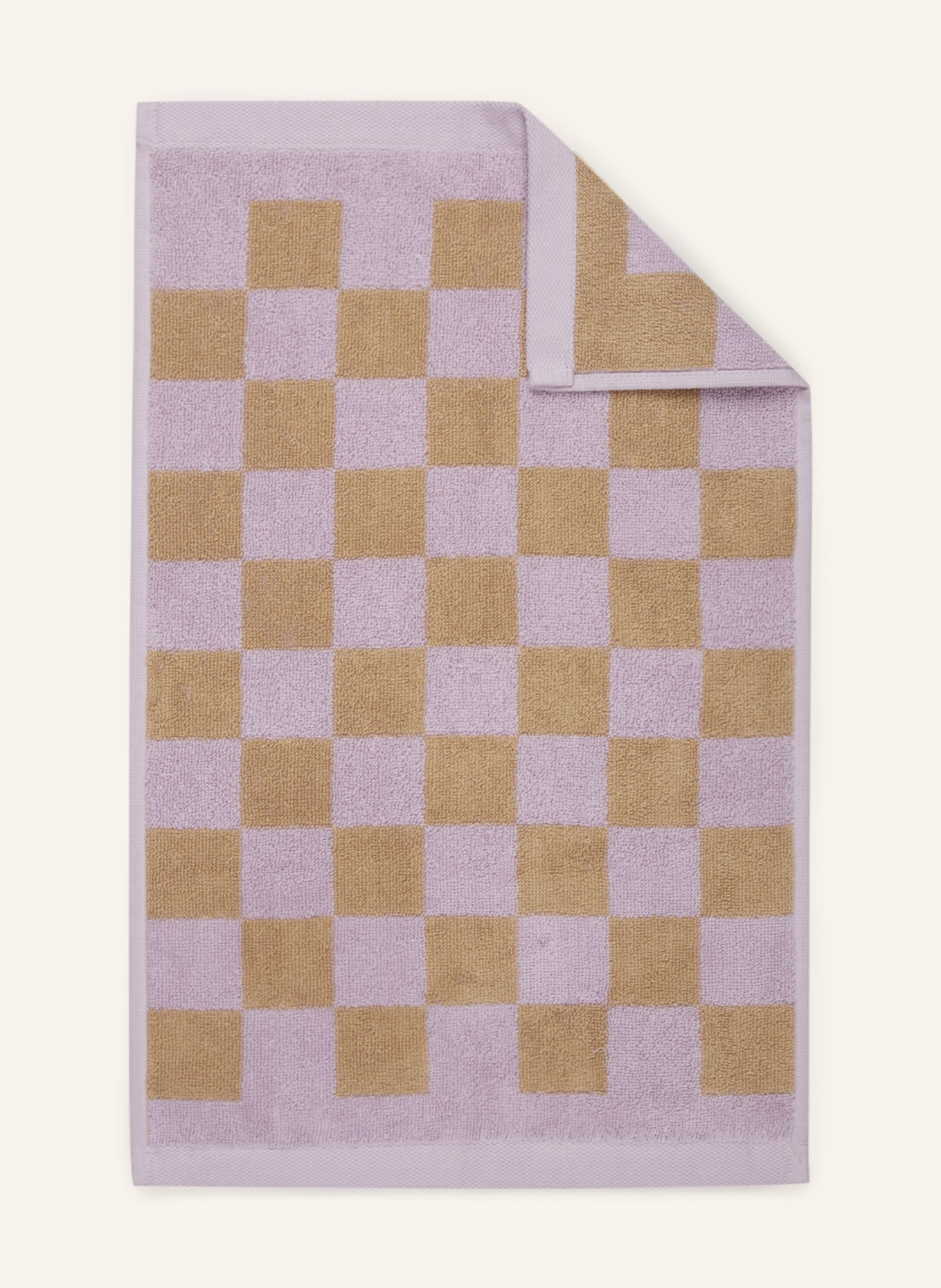 Marc O'Polo Ręcznik dla gości CHECKER, Kolor: JASNOFIOLETOWY/ BEŻOWY (Obrazek 1)