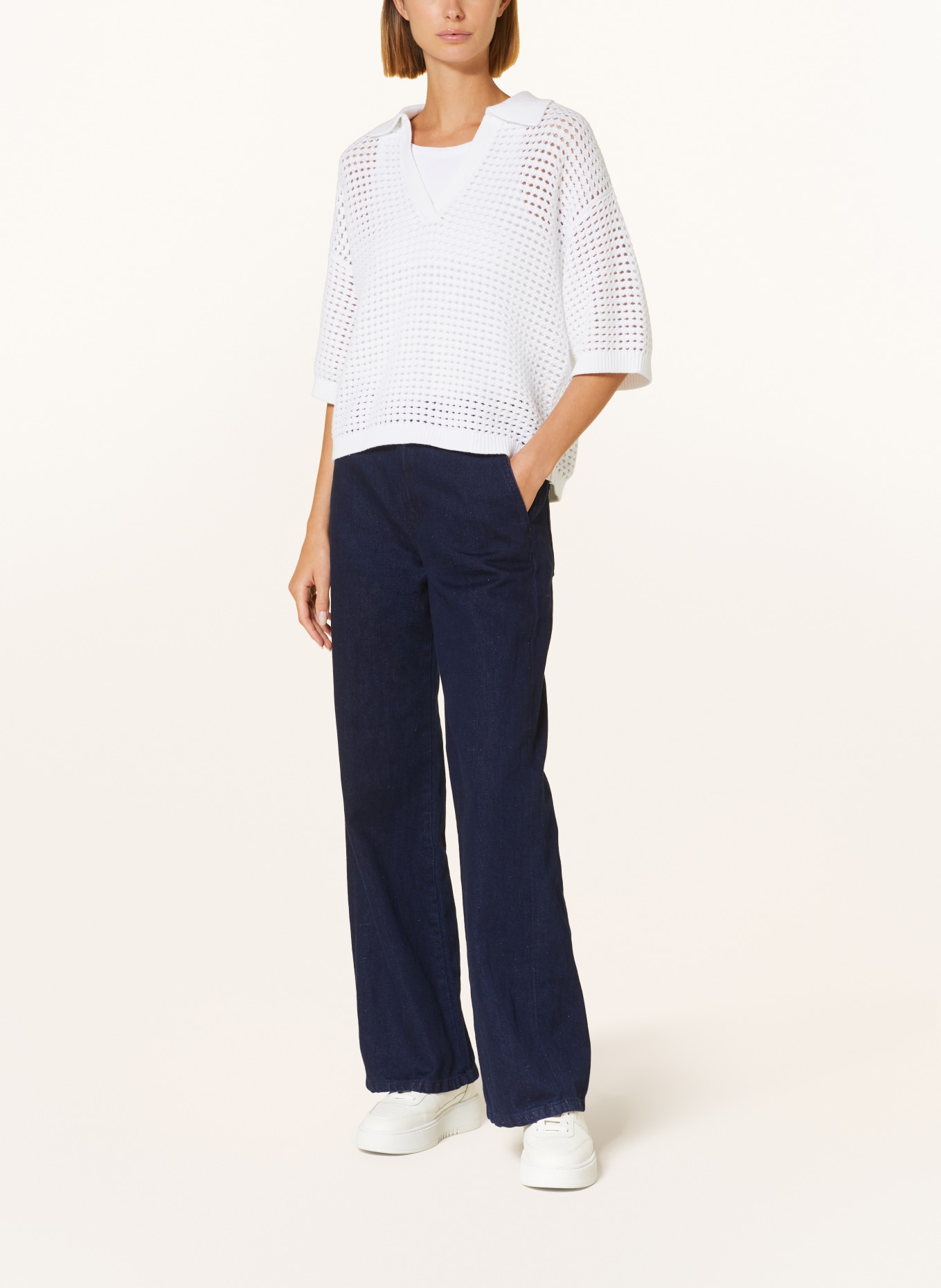 darling harbour Knit shirt, Color: WHITE (Image 2)