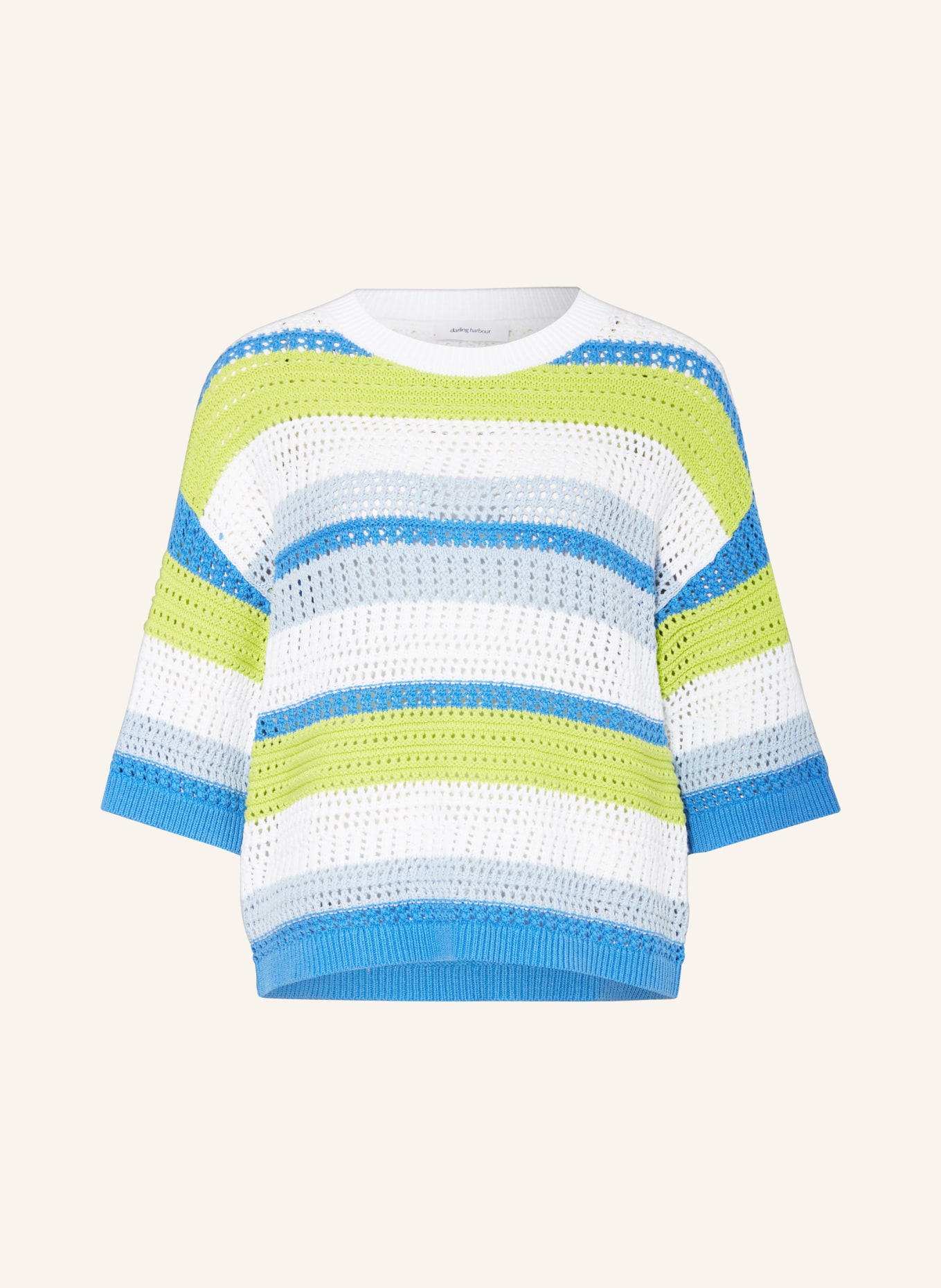 darling harbour Sweater, Color: WHITE/ BLUE/ NEON GREEN (Image 1)