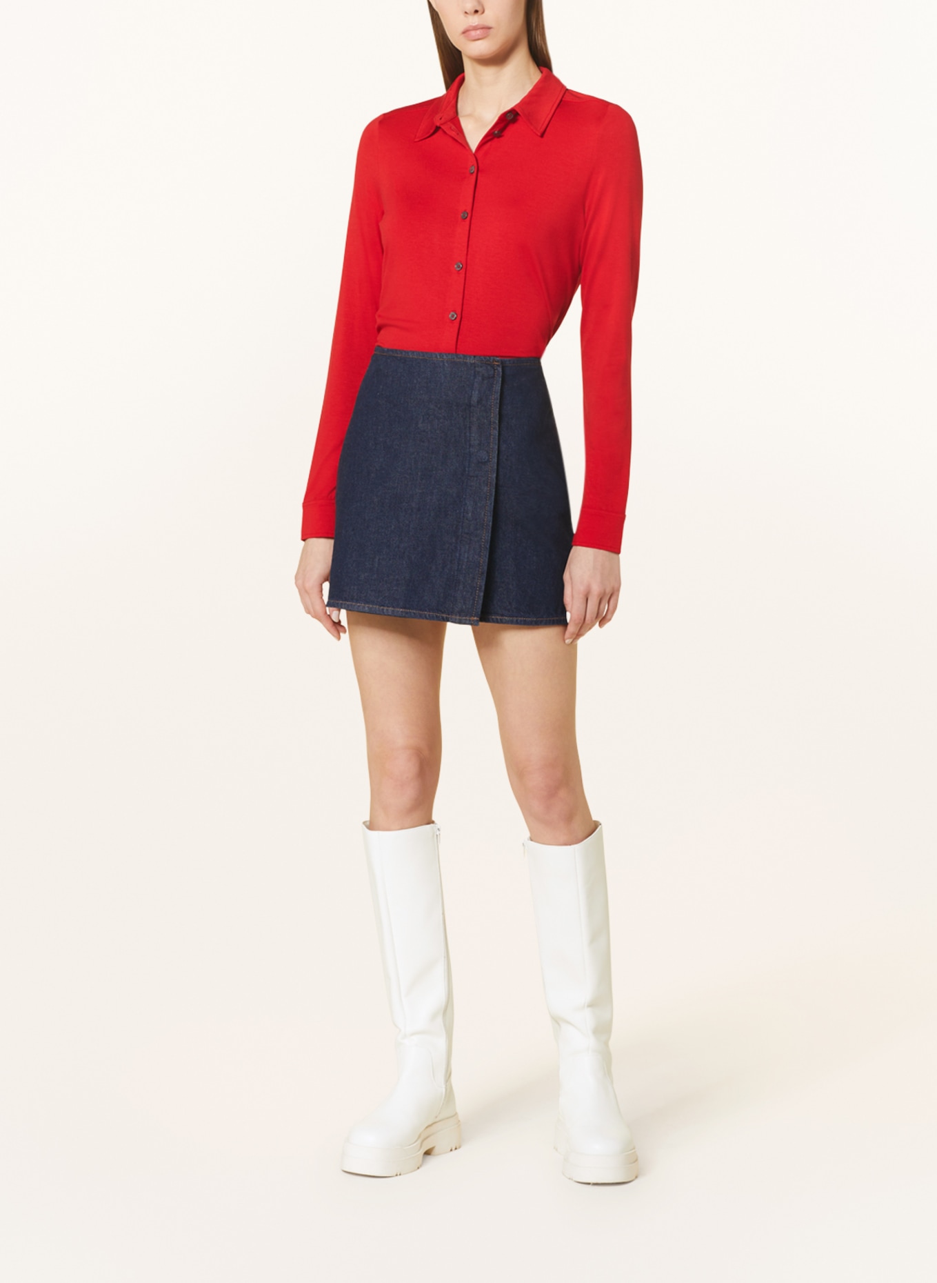 Marc O'Polo Shirt blouse made of jersey, Color: RED (Image 2)