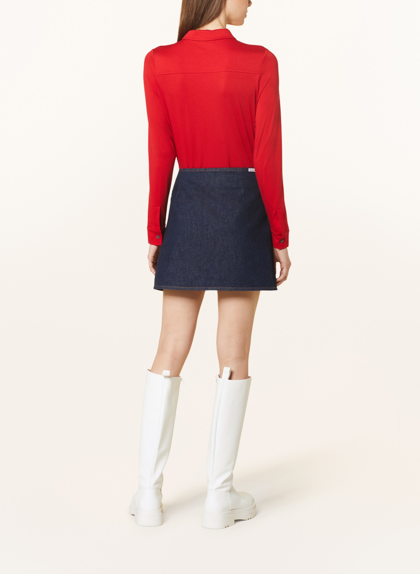 Marc O'Polo Shirt blouse made of jersey, Color: RED (Image 3)