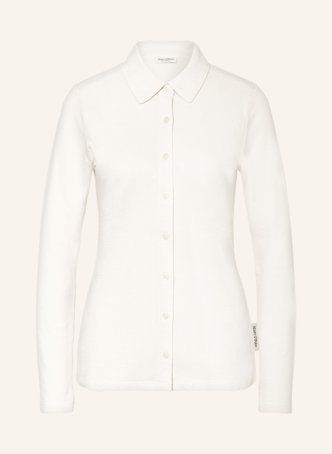 Marc O'Polo Shirt blouse made of jersey, Color: ECRU (Image 1)