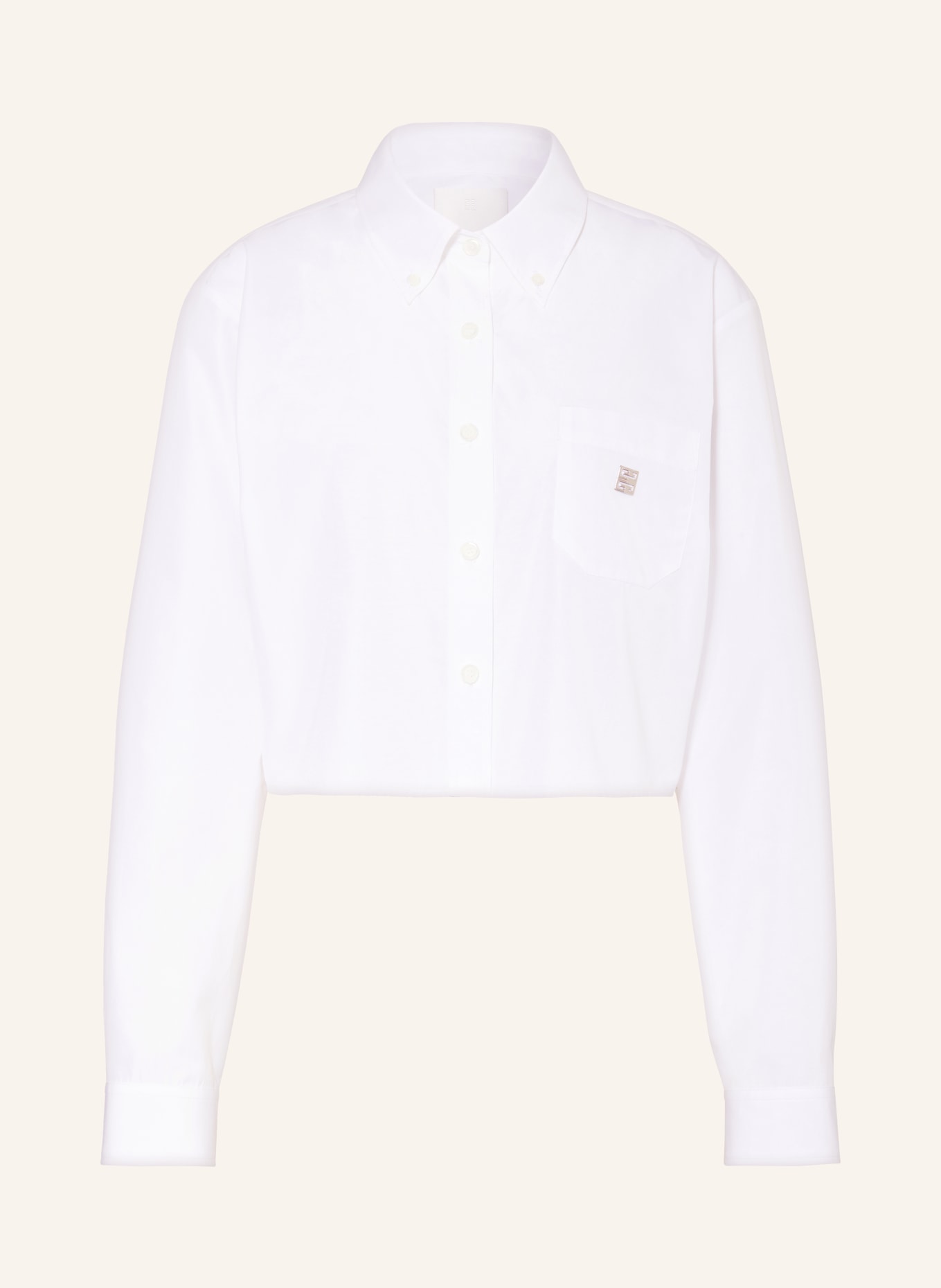 GIVENCHY Cropped shirt blouse, Color: WHITE (Image 1)