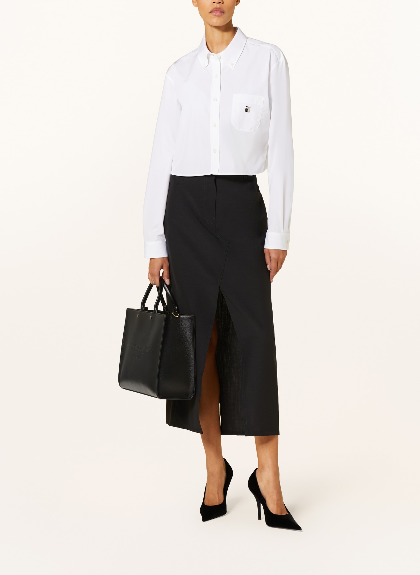 GIVENCHY Cropped shirt blouse, Color: WHITE (Image 2)