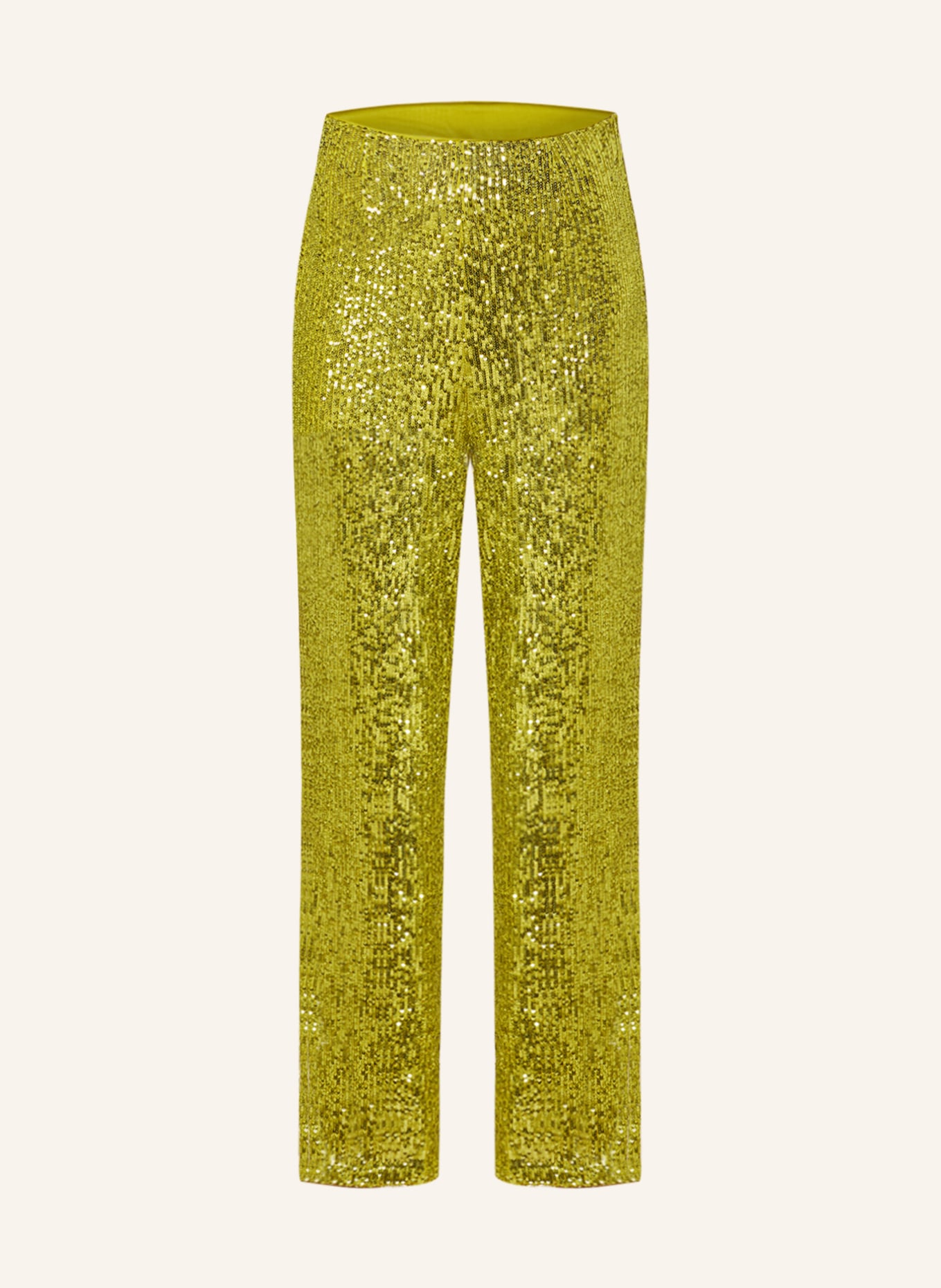 MRS & HUGS Wide leg trousers with sequins, Color: NEON GREEN (Image 1)