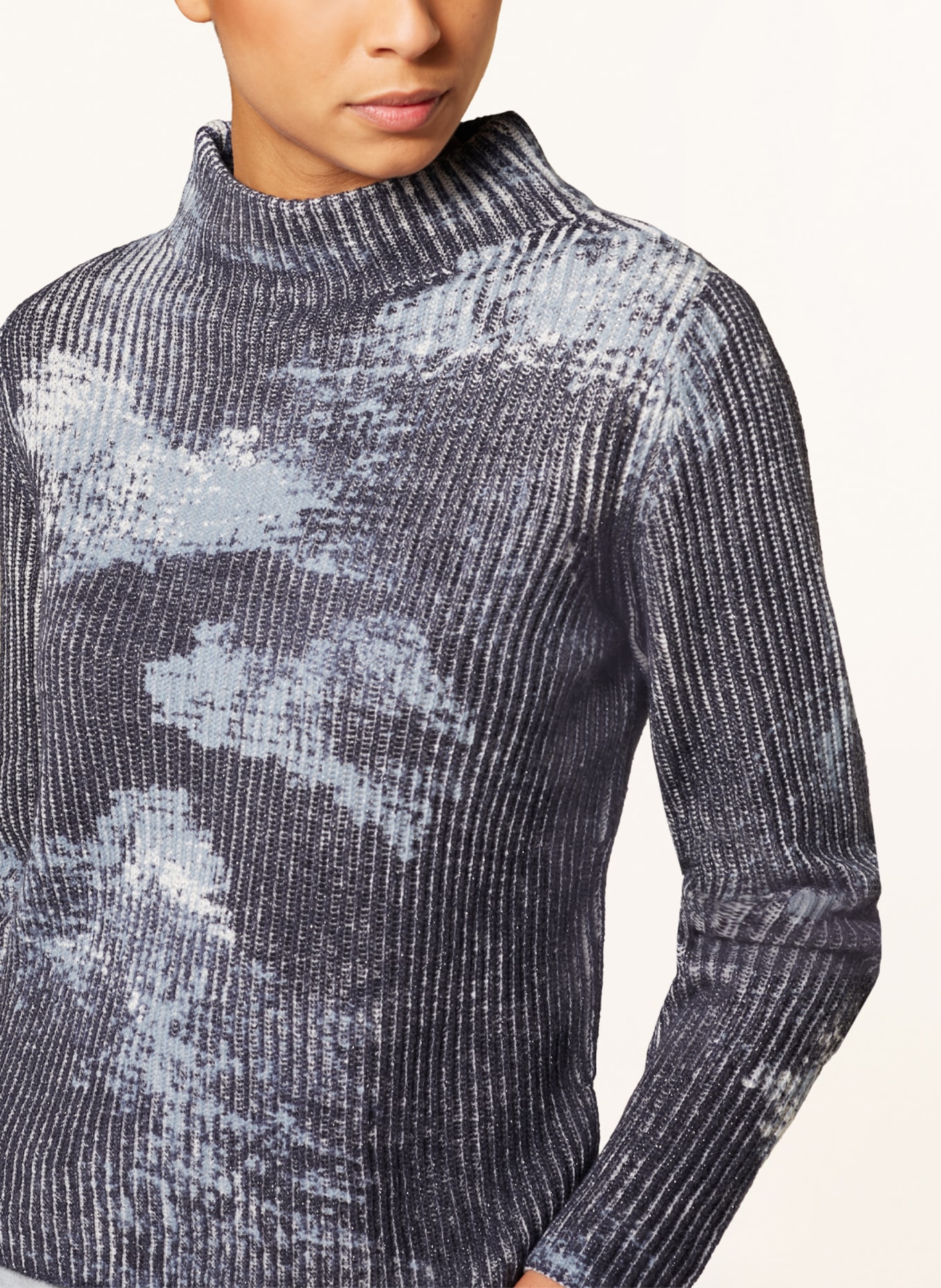 monari Sweater with glitter thread, Color: WHITE/ LIGHT BLUE/ BLUE (Image 4)