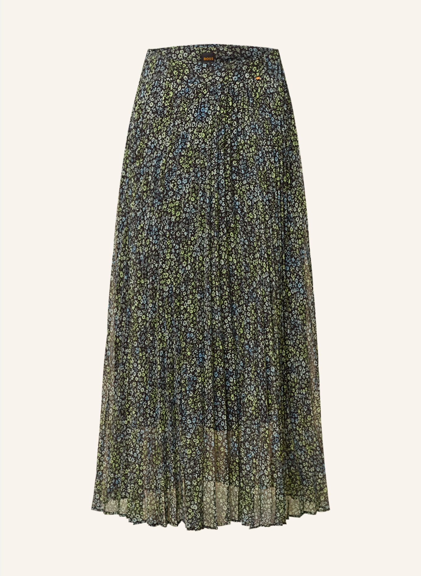 BOSS Pleated skirt VLISSOLE, Color: BLACK/ LIGHT GREEN/ LIGHT BLUE (Image 1)