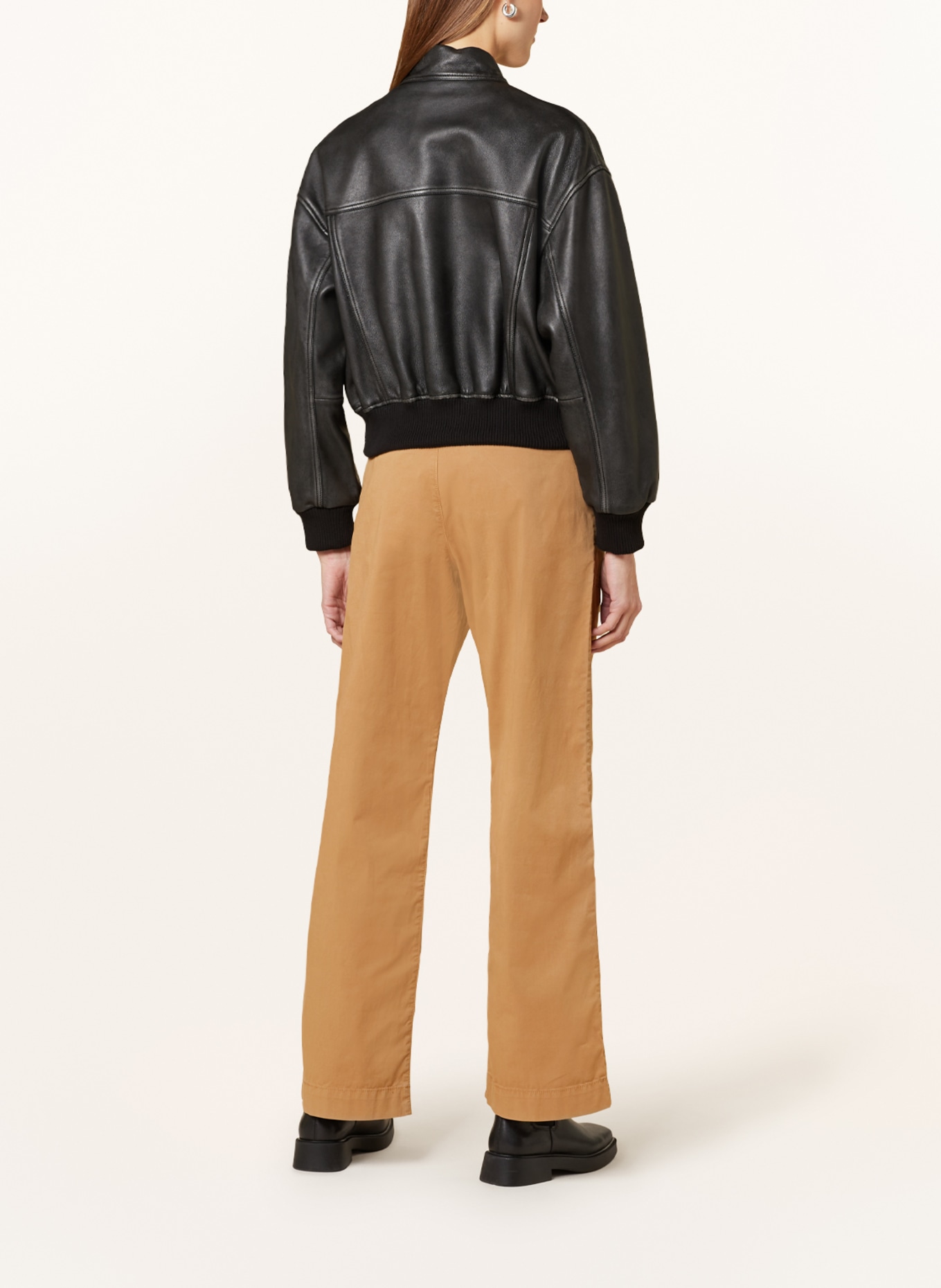 BOSS Leather jacket SAYURA, Color: BLACK (Image 3)