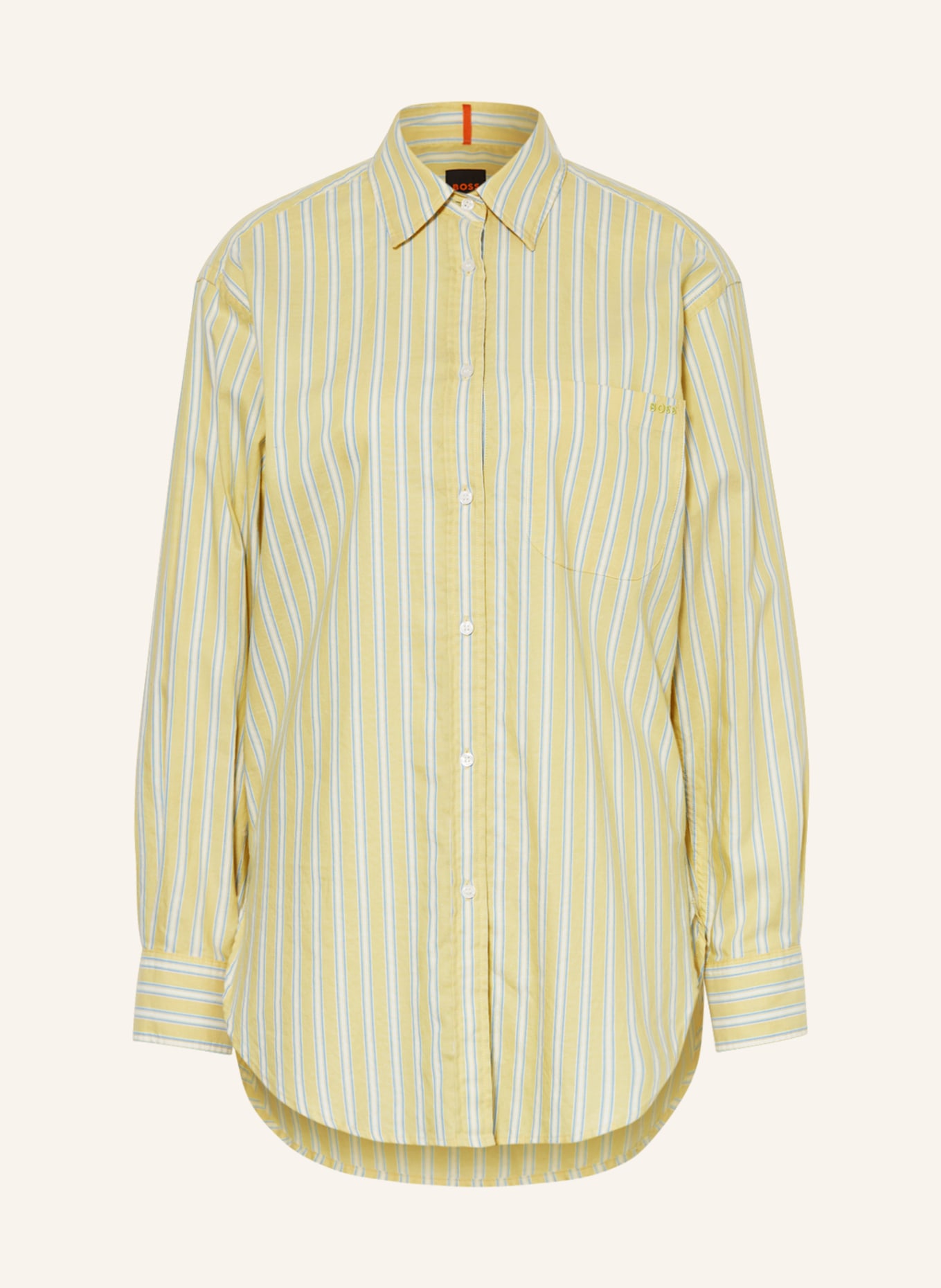 BOSS Shirt blouse BOSTUCCI, Color: YELLOW/ LIGHT BLUE/ WHITE (Image 1)