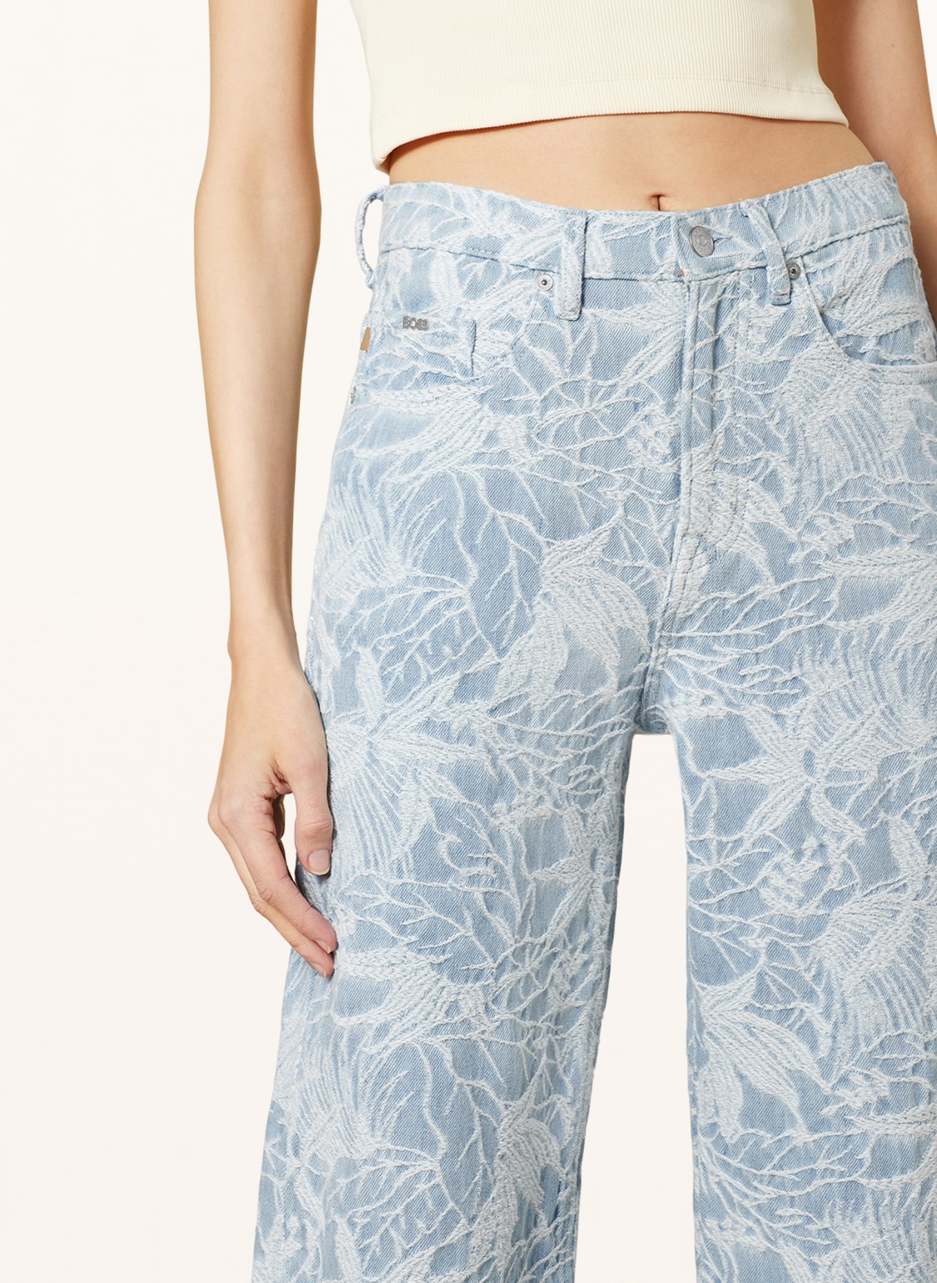 BOSS Jeans-Culotte MODERN BARREL, Farbe: 420 MEDIUM BLUE (Bild 5)