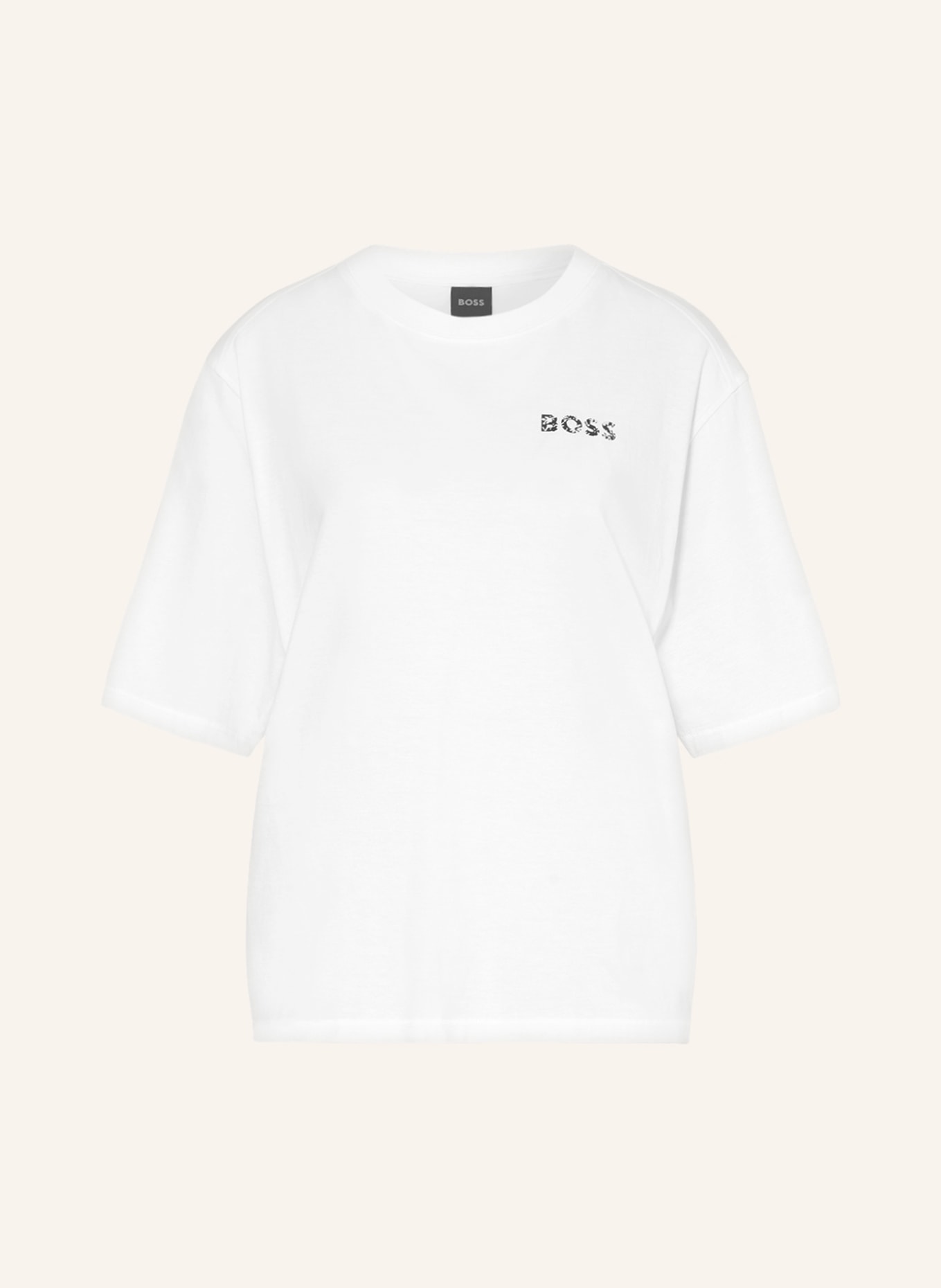 BOSS T-shirt ENIS, Color: WHITE/ BLACK/ LIGHT GREEN (Image 1)