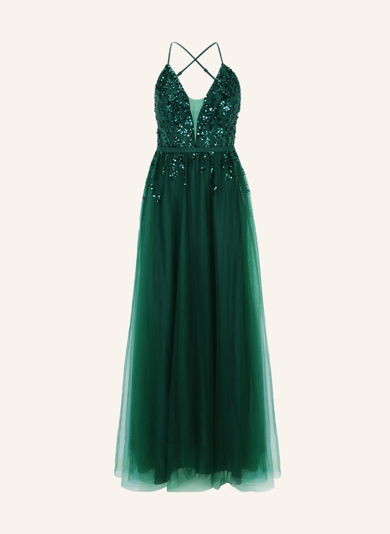 VM Vera Mont Evening dress with sequins, Color: DARK GREEN (Image 1)