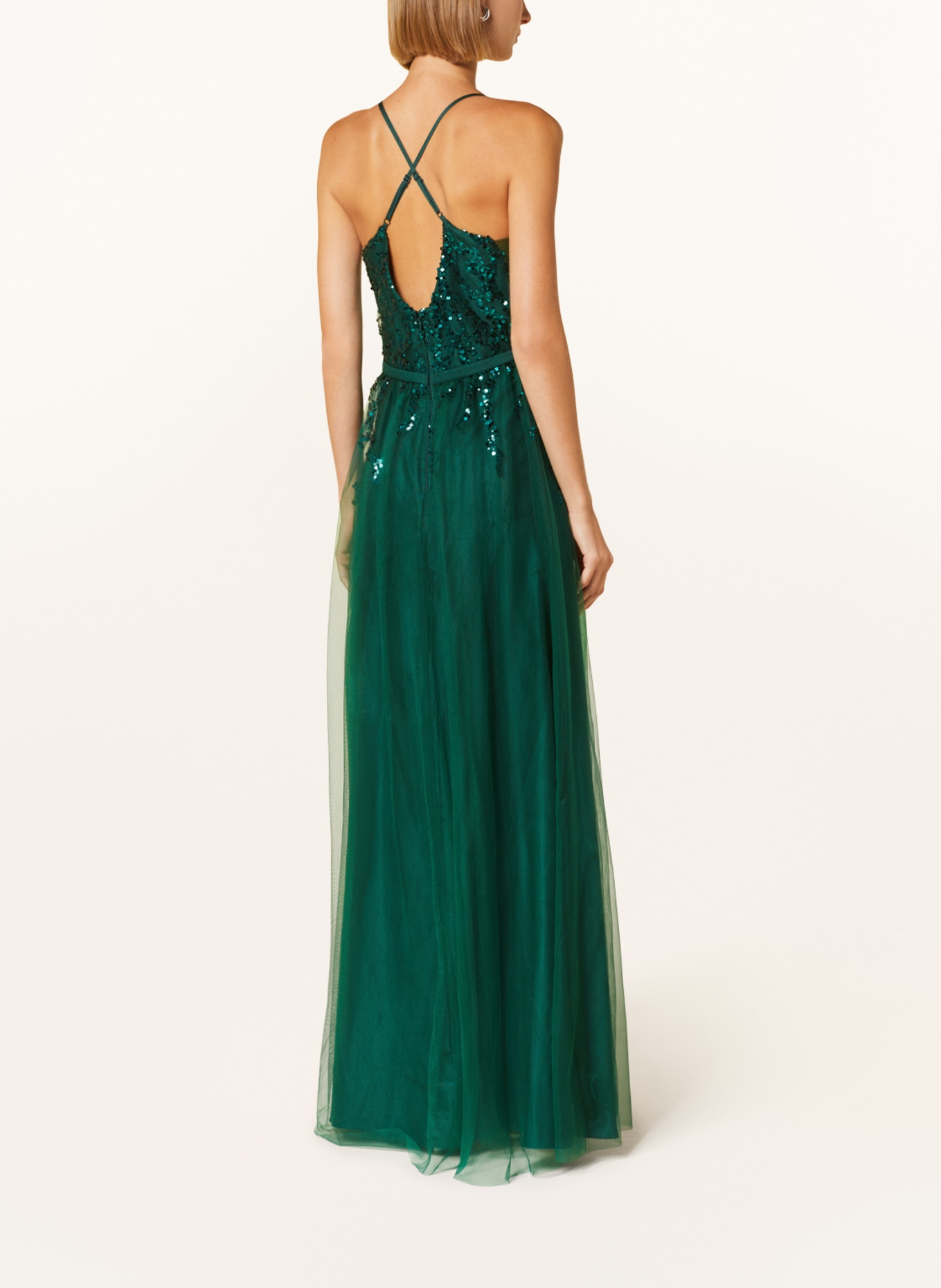 VM Vera Mont Evening dress with sequins, Color: DARK GREEN (Image 3)