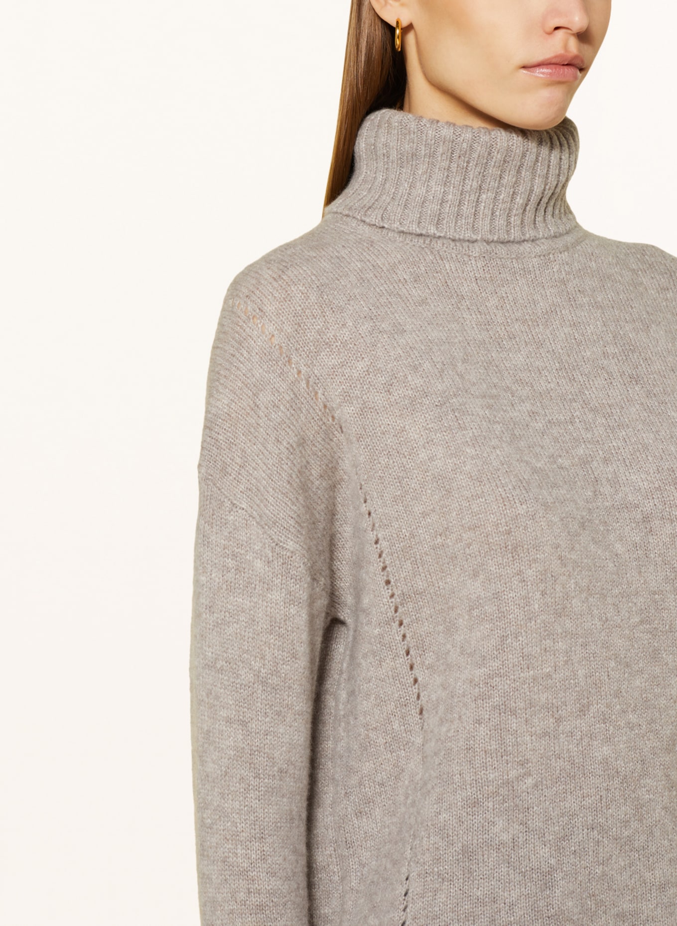 IRIS von ARNIM Turtleneck sweater SALOME in cashmere, Color: BEIGE (Image 4)