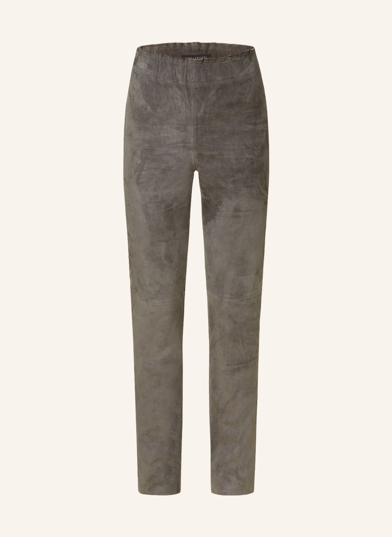 IRIS von ARNIM Leather trousers PHILINE, Color: TAUPE (Image 1)