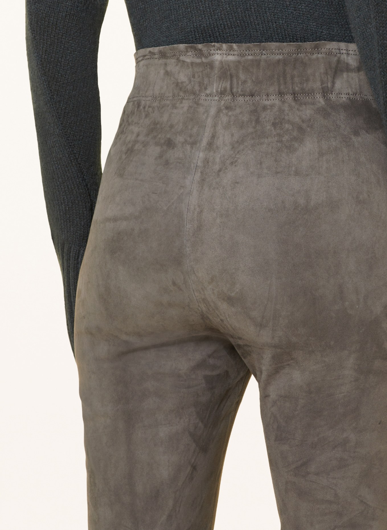 IRIS von ARNIM Leather trousers PHILINE, Color: TAUPE (Image 5)