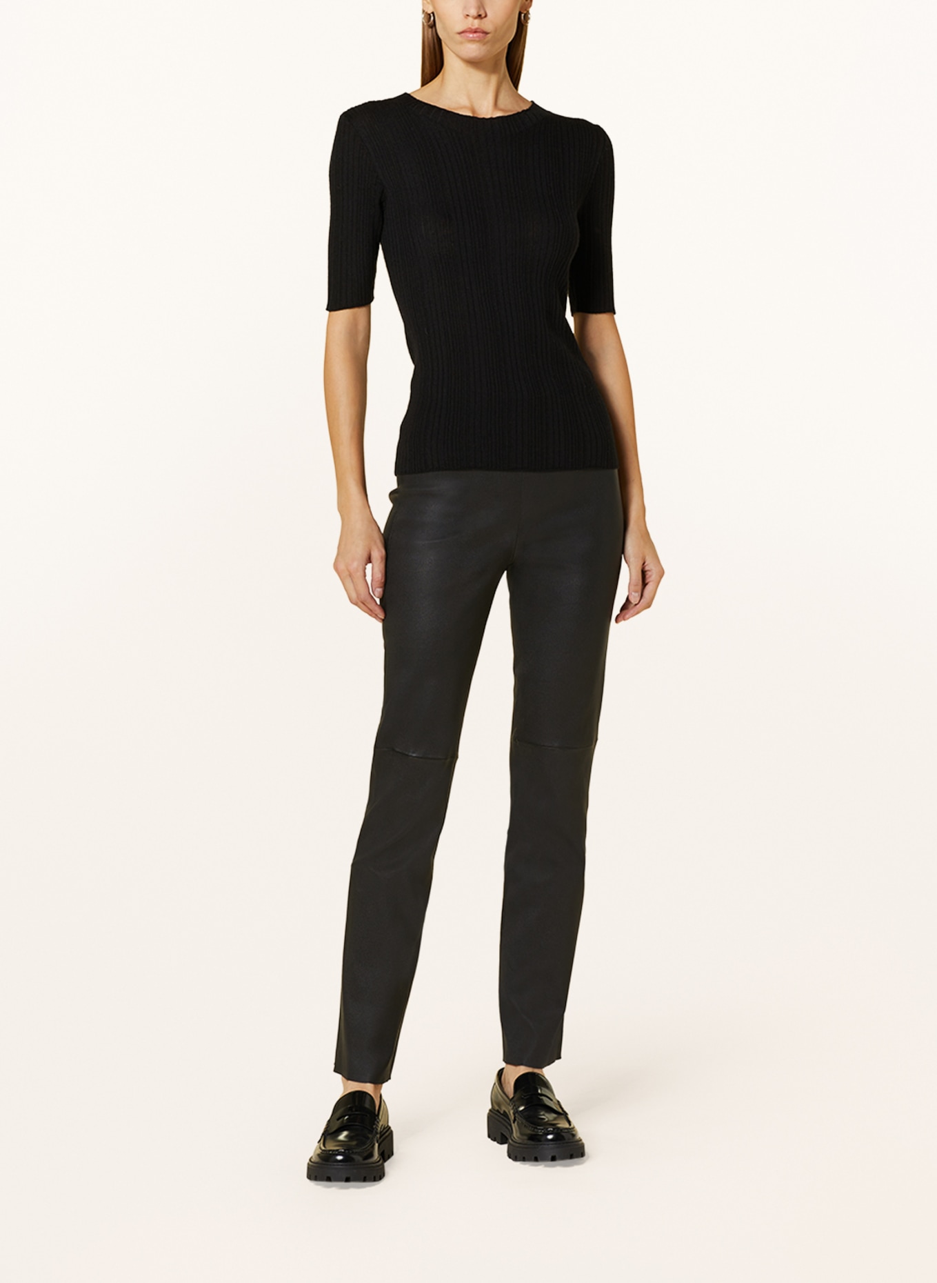 IRIS von ARNIM T-shirt LONO in cashmere and with silk, Color: BLACK (Image 2)