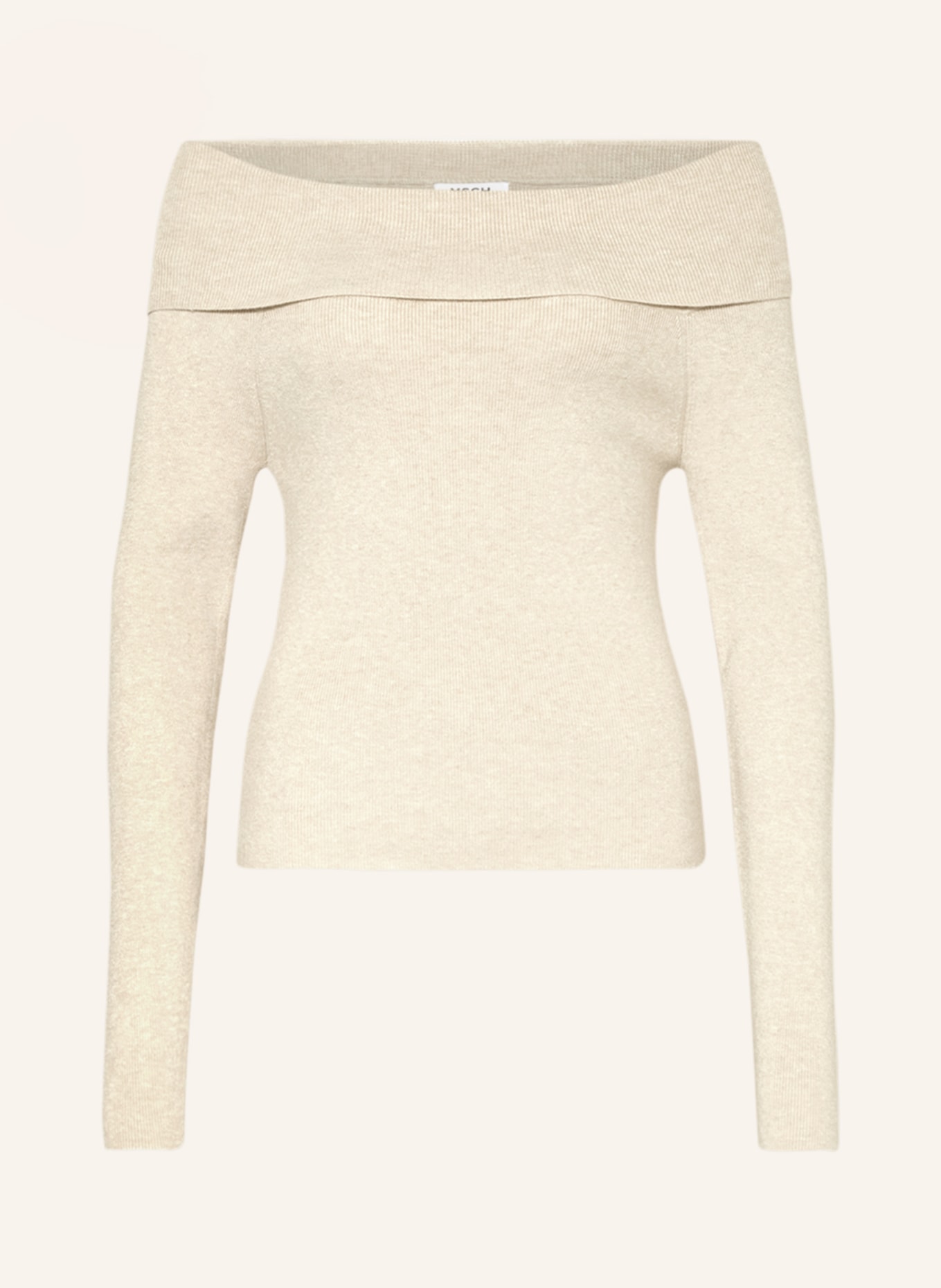 MSCH COPENHAGEN Off-shoulder sweater MSCHNINASOFIA RACHELLE, Color: BEIGE (Image 1)