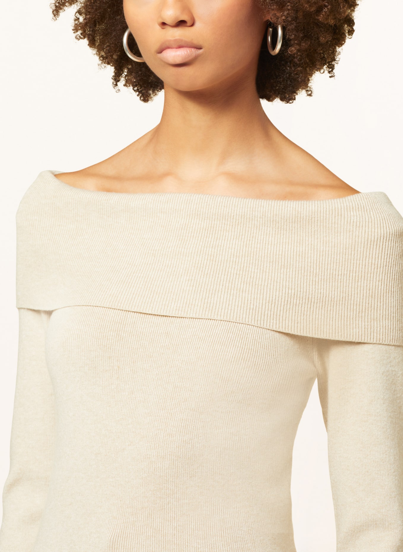 MSCH COPENHAGEN Off-shoulder sweater MSCHNINASOFIA RACHELLE, Color: BEIGE (Image 4)