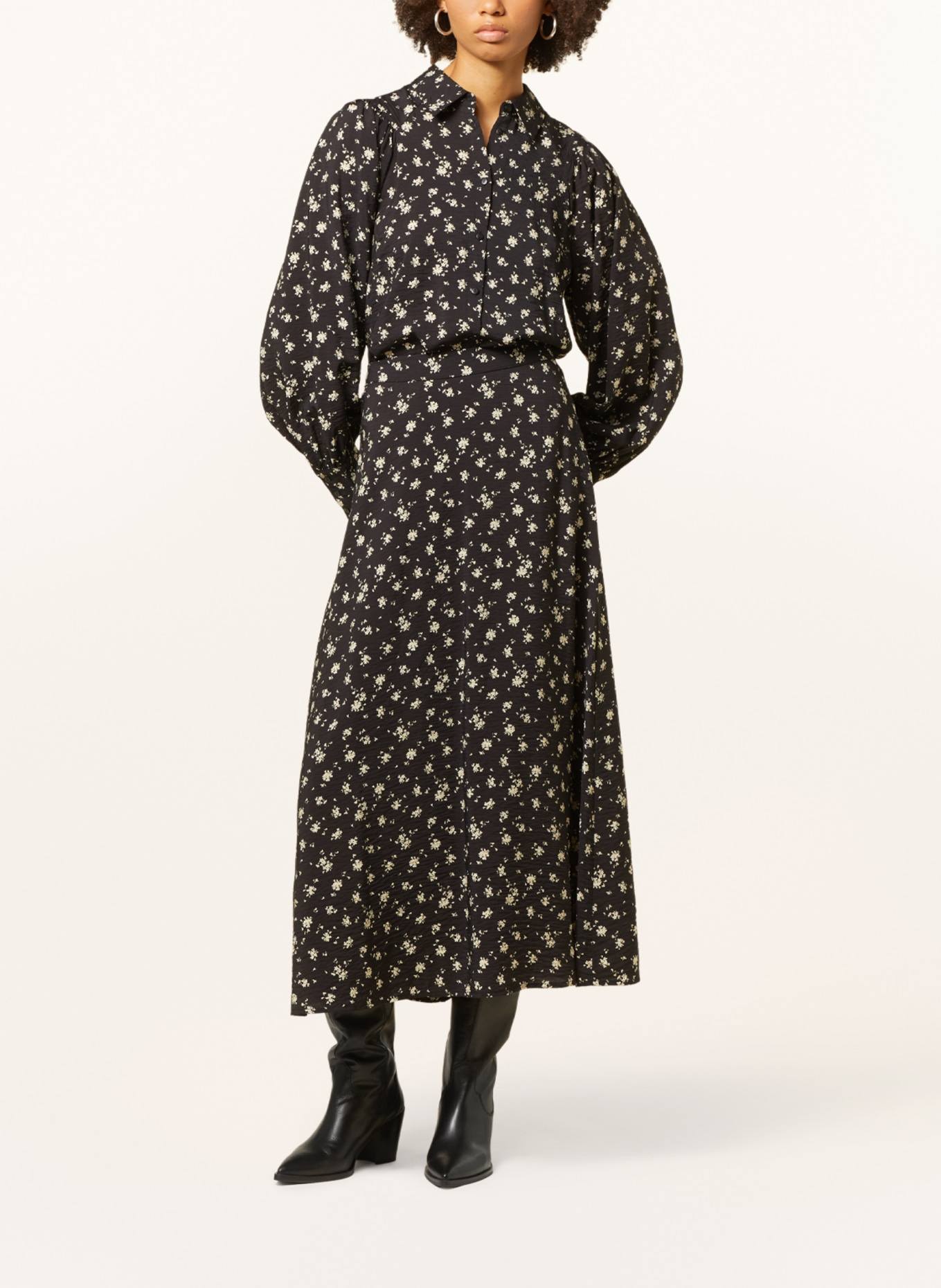 MSCH COPENHAGEN Skirt MSCHNATHASIA, Color: BLACK/ LIGHT YELLOW (Image 2)