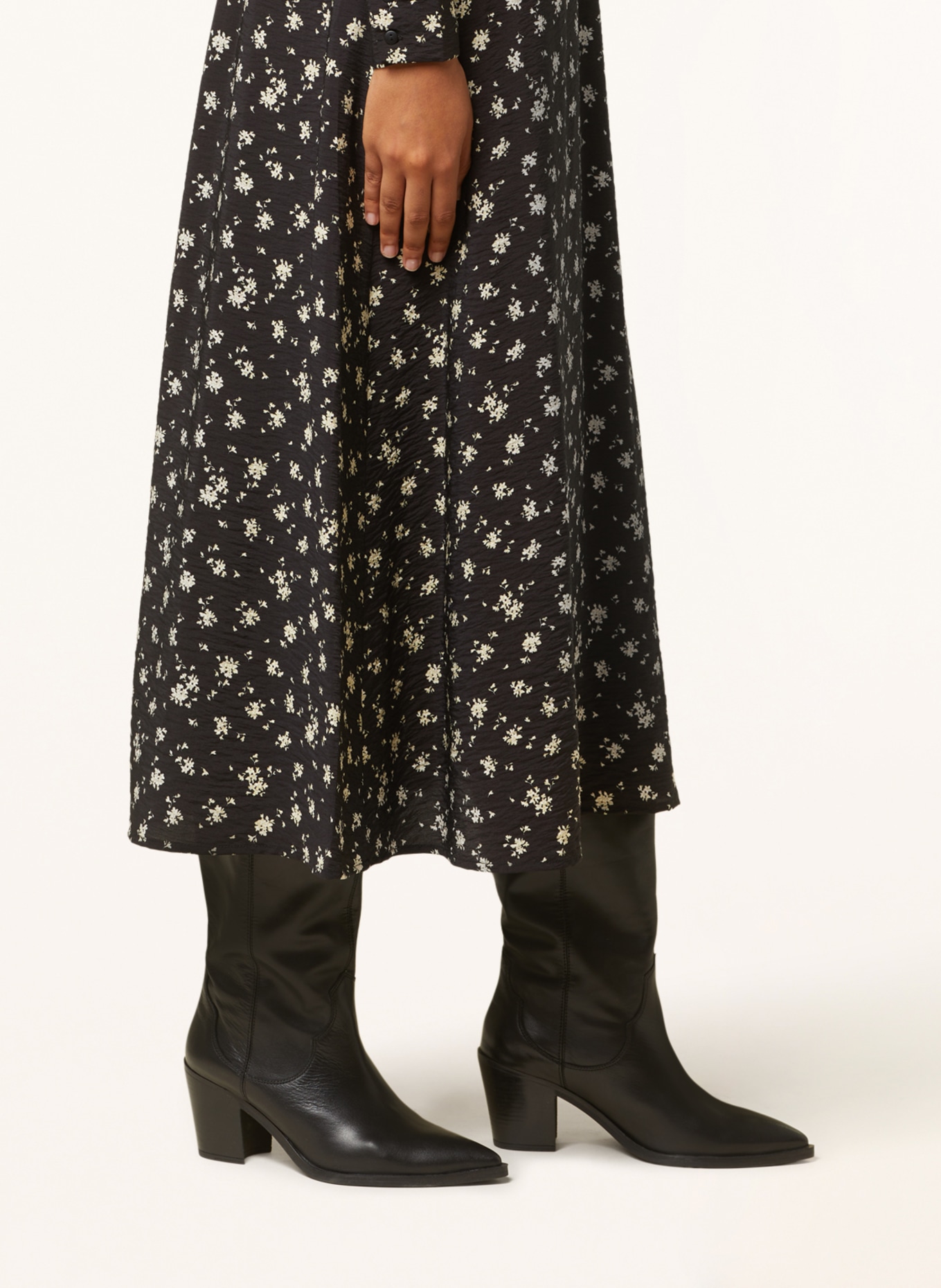 MSCH COPENHAGEN Skirt MSCHNATHASIA, Color: BLACK/ LIGHT YELLOW (Image 4)