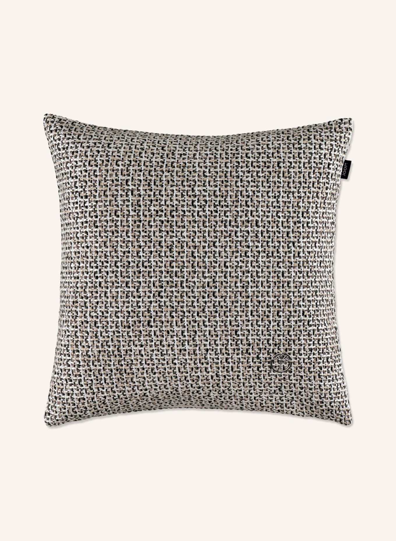 JOOP! Decorative cushion cover JOOP! GRAND with glitter thread, Color: DARK GRAY/ WHITE/ BEIGE (Image 1)