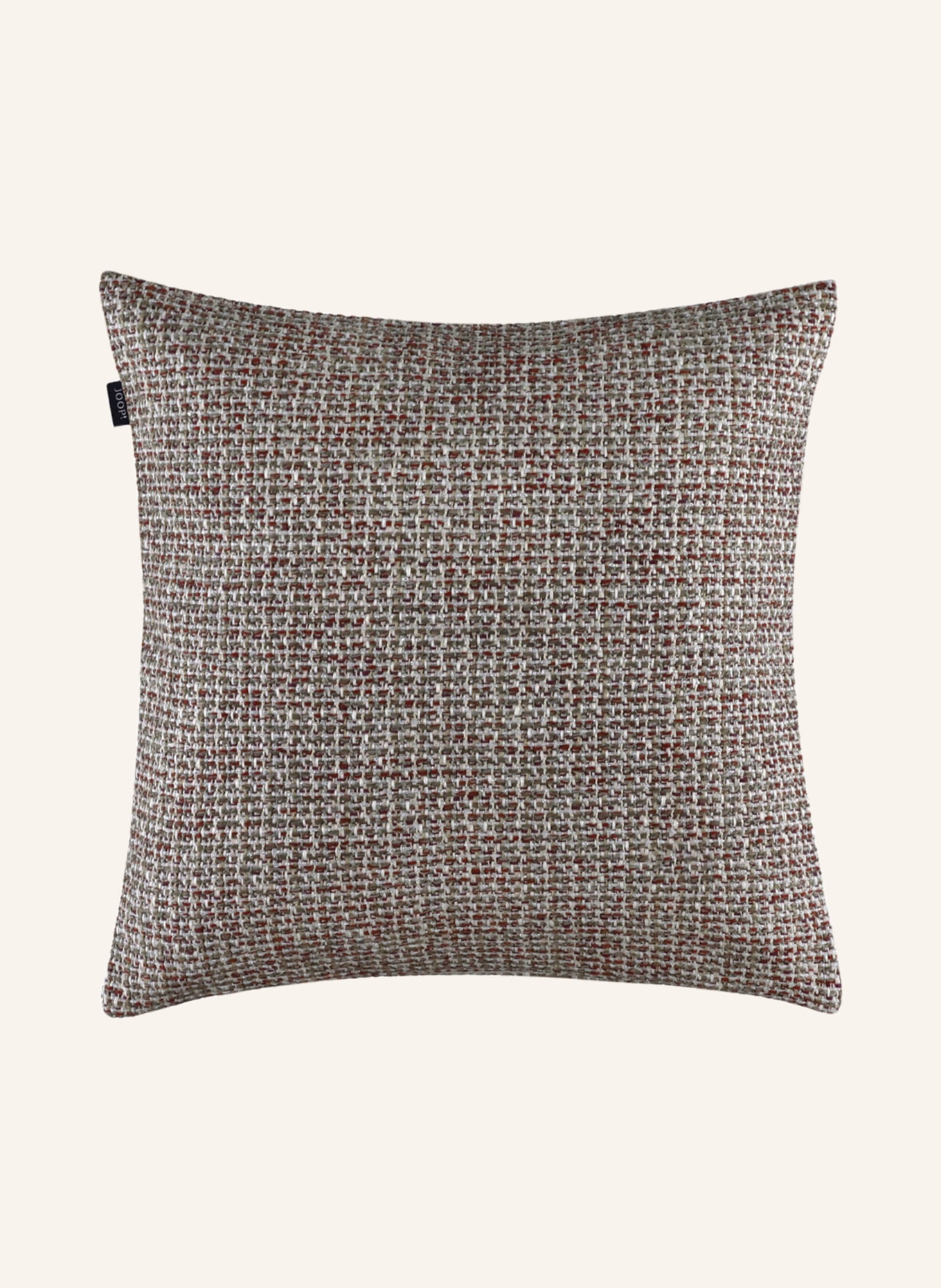 JOOP! Decorative cushion cover JOOP! GRAND with glitter thread, Color: DARK RED/ WHITE/ GRAY (Image 2)