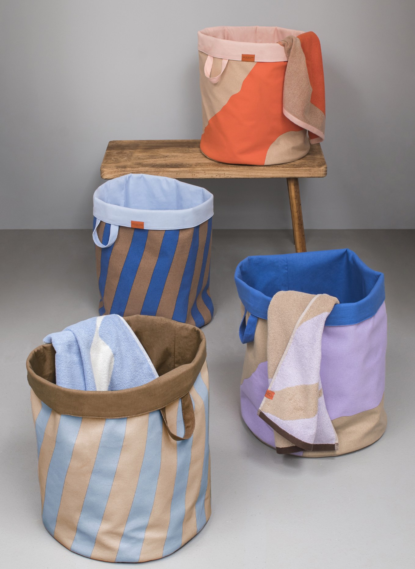 METTE DITMER Laundry basket NOVA ARTE, Color: LIGHT BLUE/ LIGHT ORANGE (Image 3)