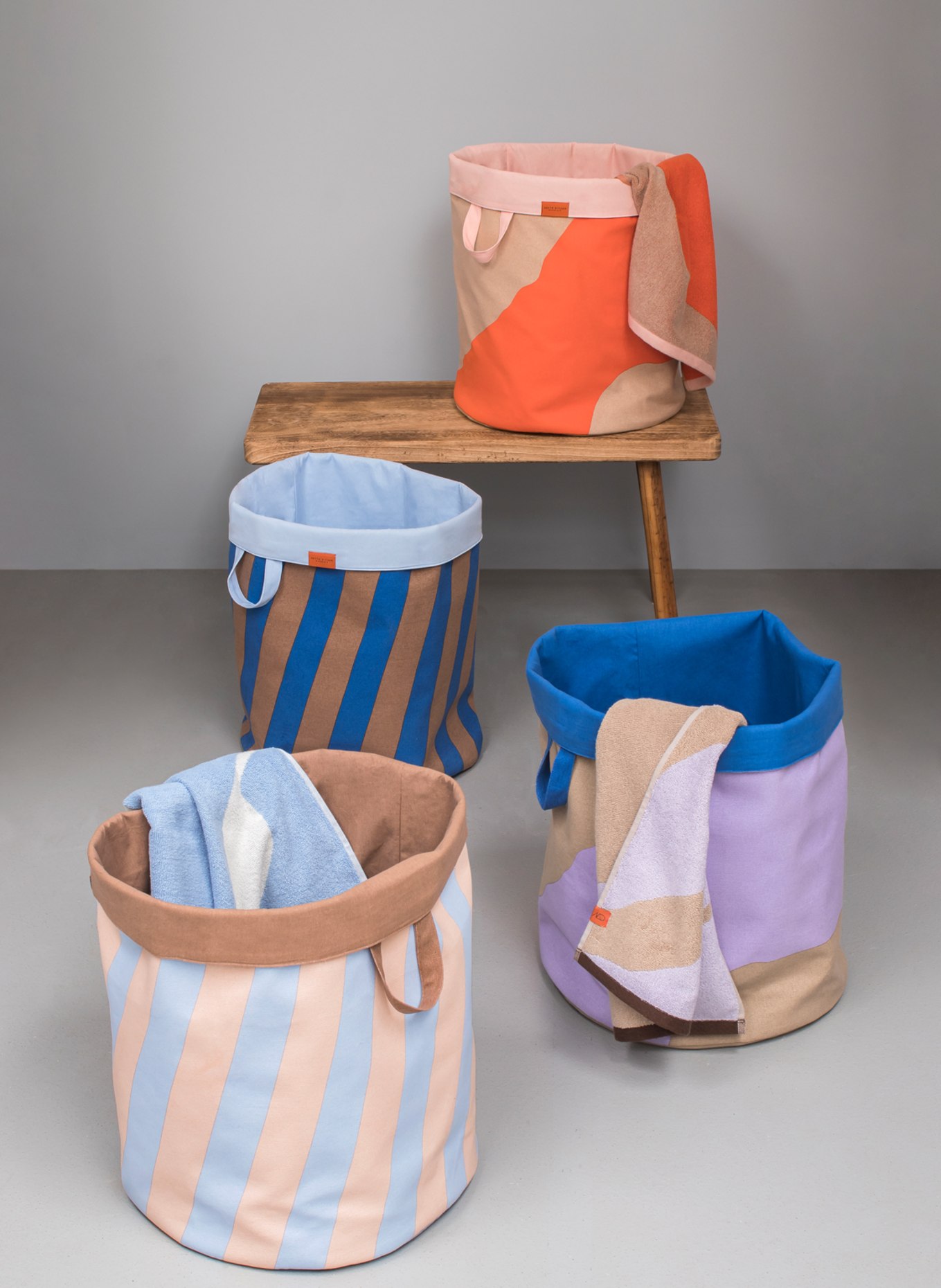 METTE DITMER Laundry basket NOVA ARTE, Color: PURPLE/ BEIGE (Image 3)