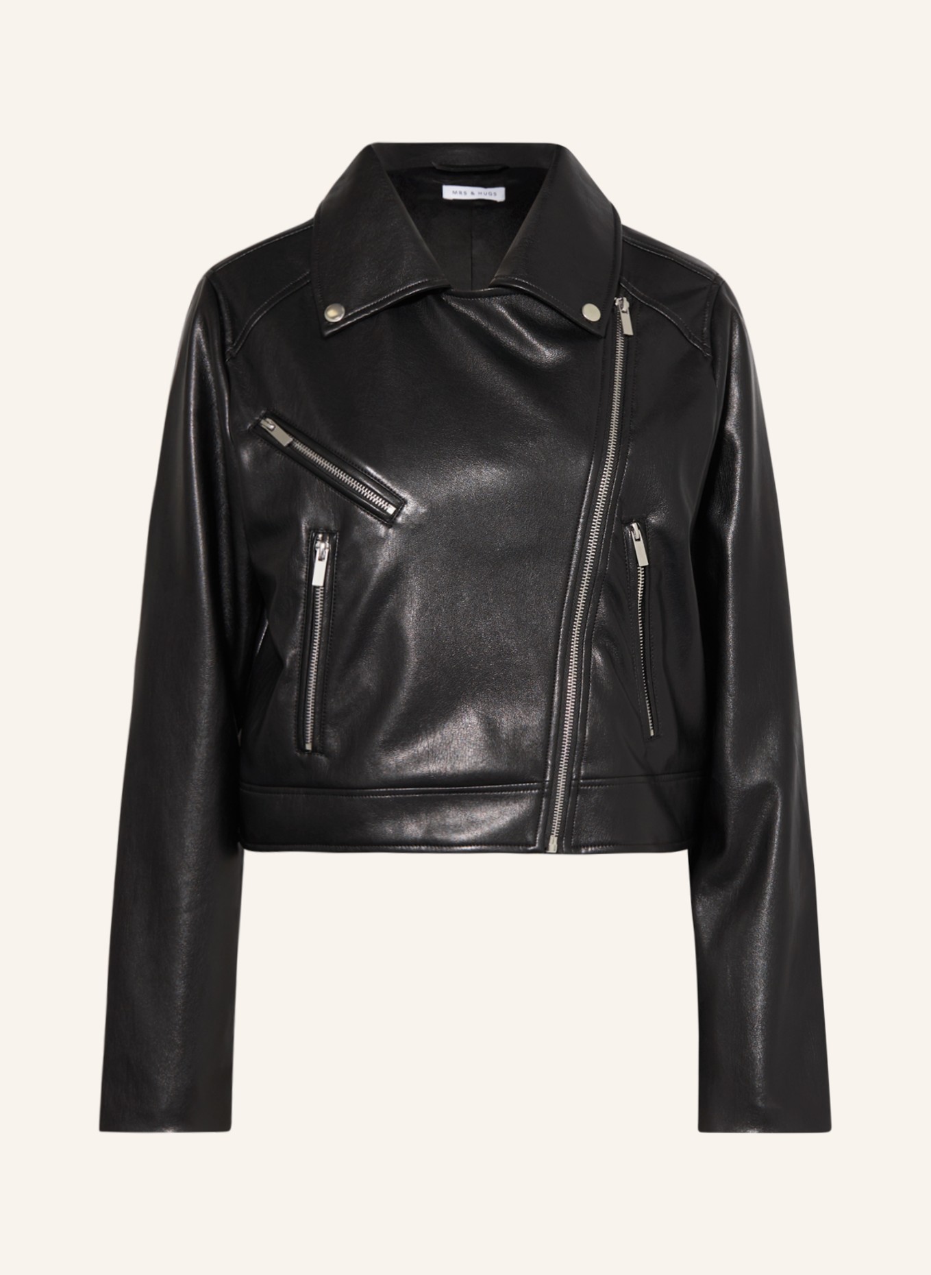 MRS & HUGS Jacket in leather look, Color: BLACK (Image 1)