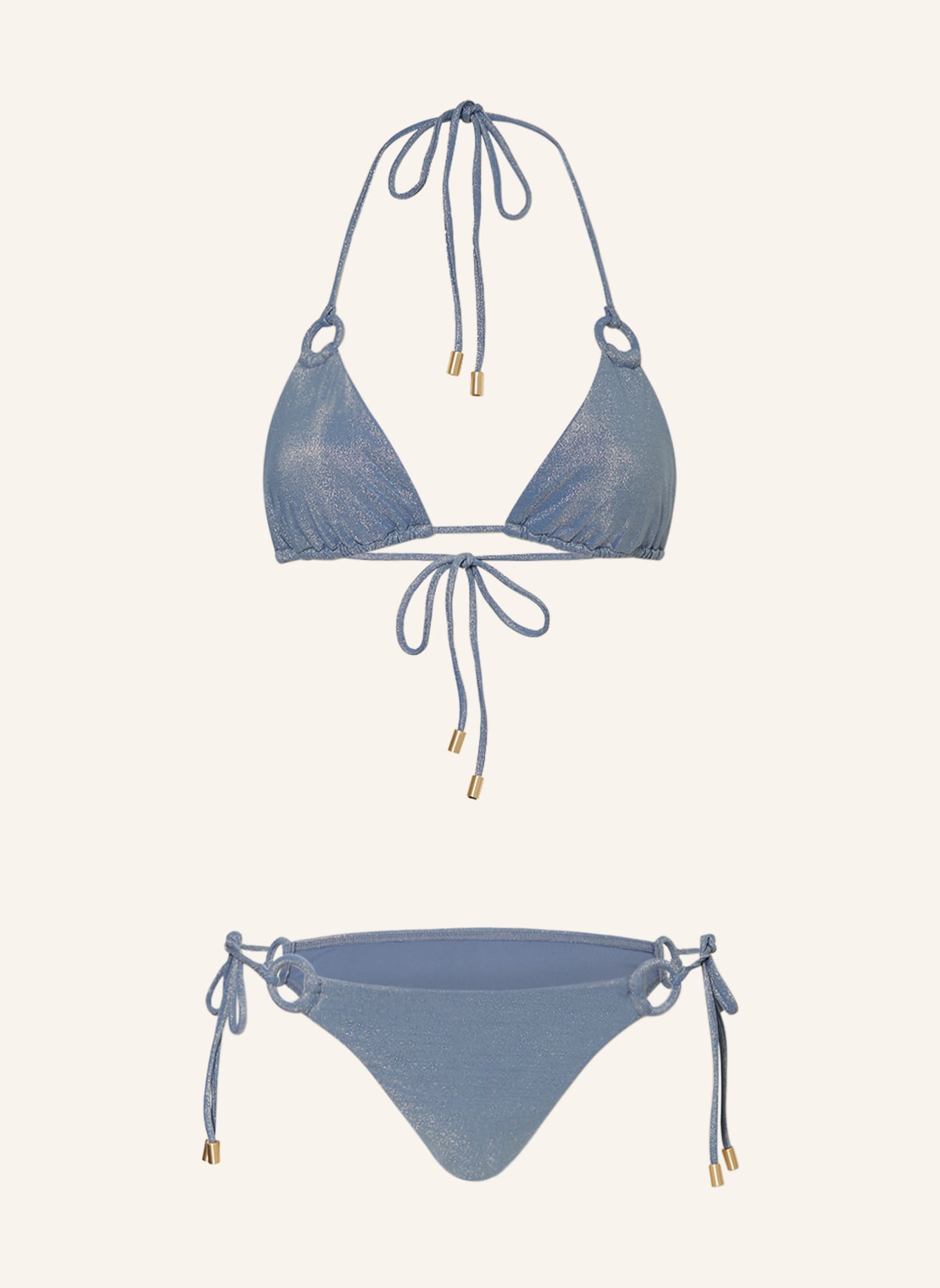ZIMMERMANN Triangel-Bikini AUGUST mit Glitzergarn, Farbe: HELLBLAU (Bild 1)