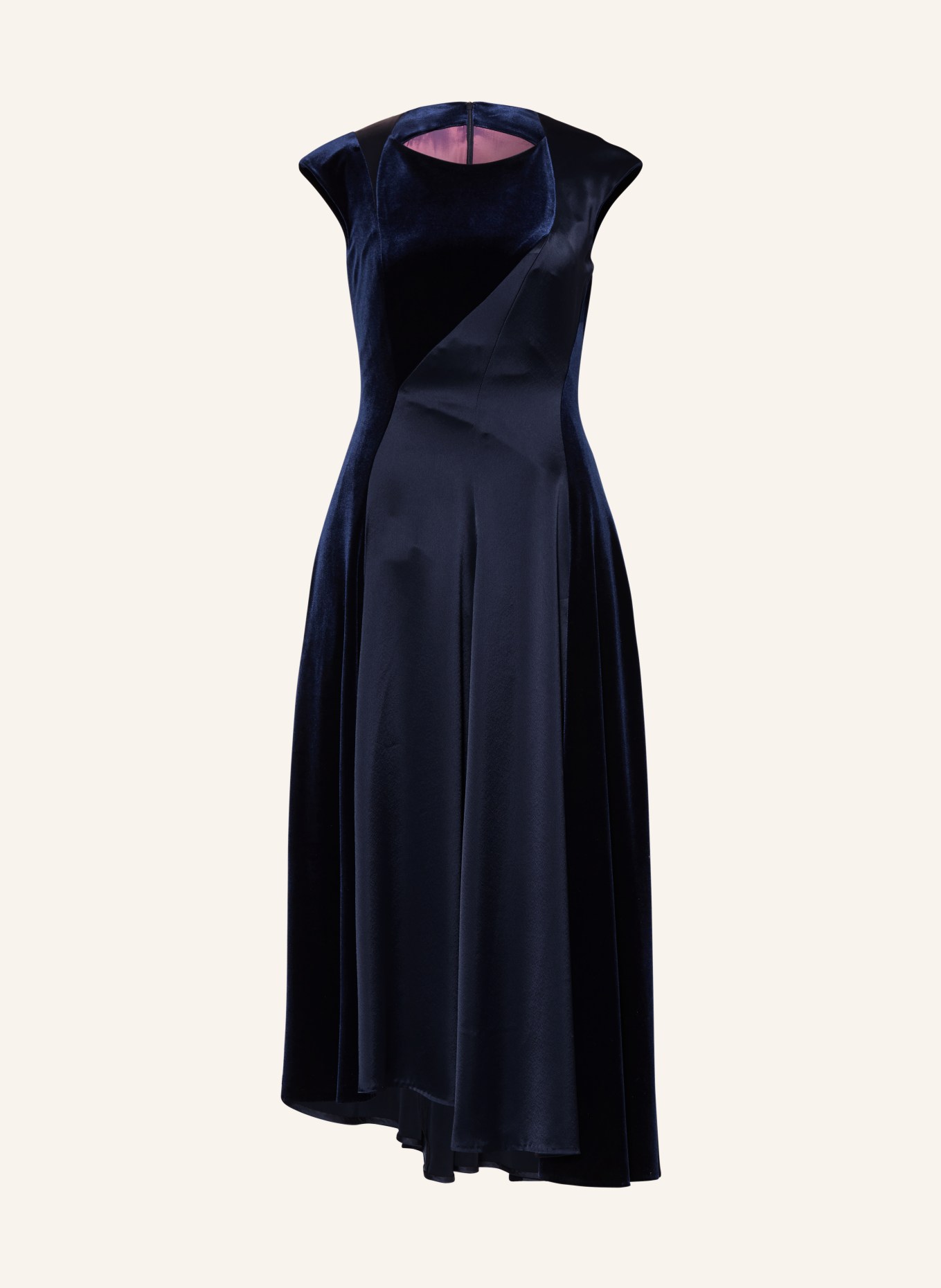 TALBOT RUNHOF Cocktail dress in mixed materials, Color: DARK BLUE (Image 1)