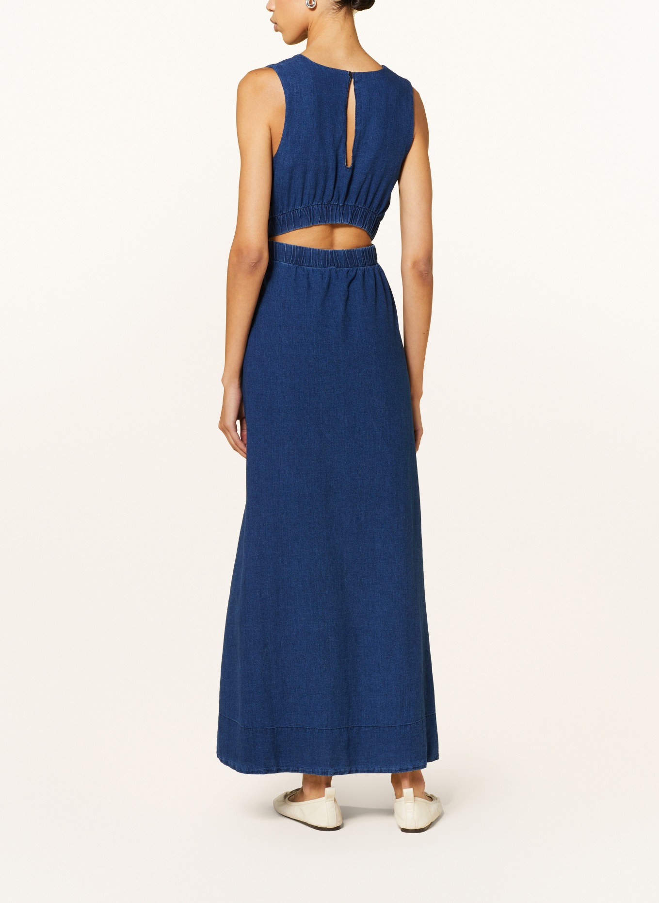 CLOSED Dress in denim look with cut-out, Color: DARK BLUE (Image 3)