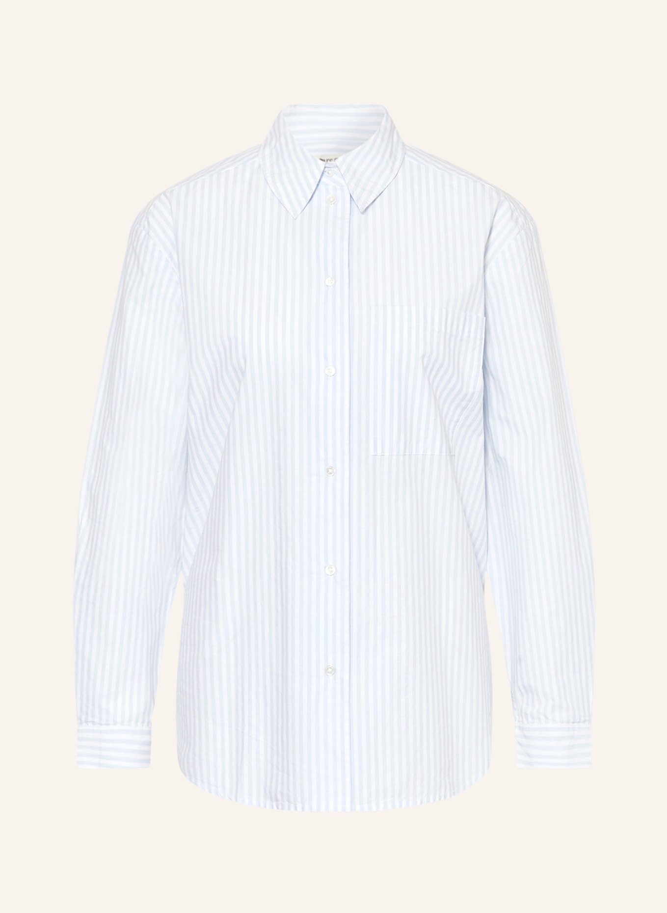 Marc O'Polo Shirt blouse, Color: WHITE/ LIGHT BLUE (Image 1)