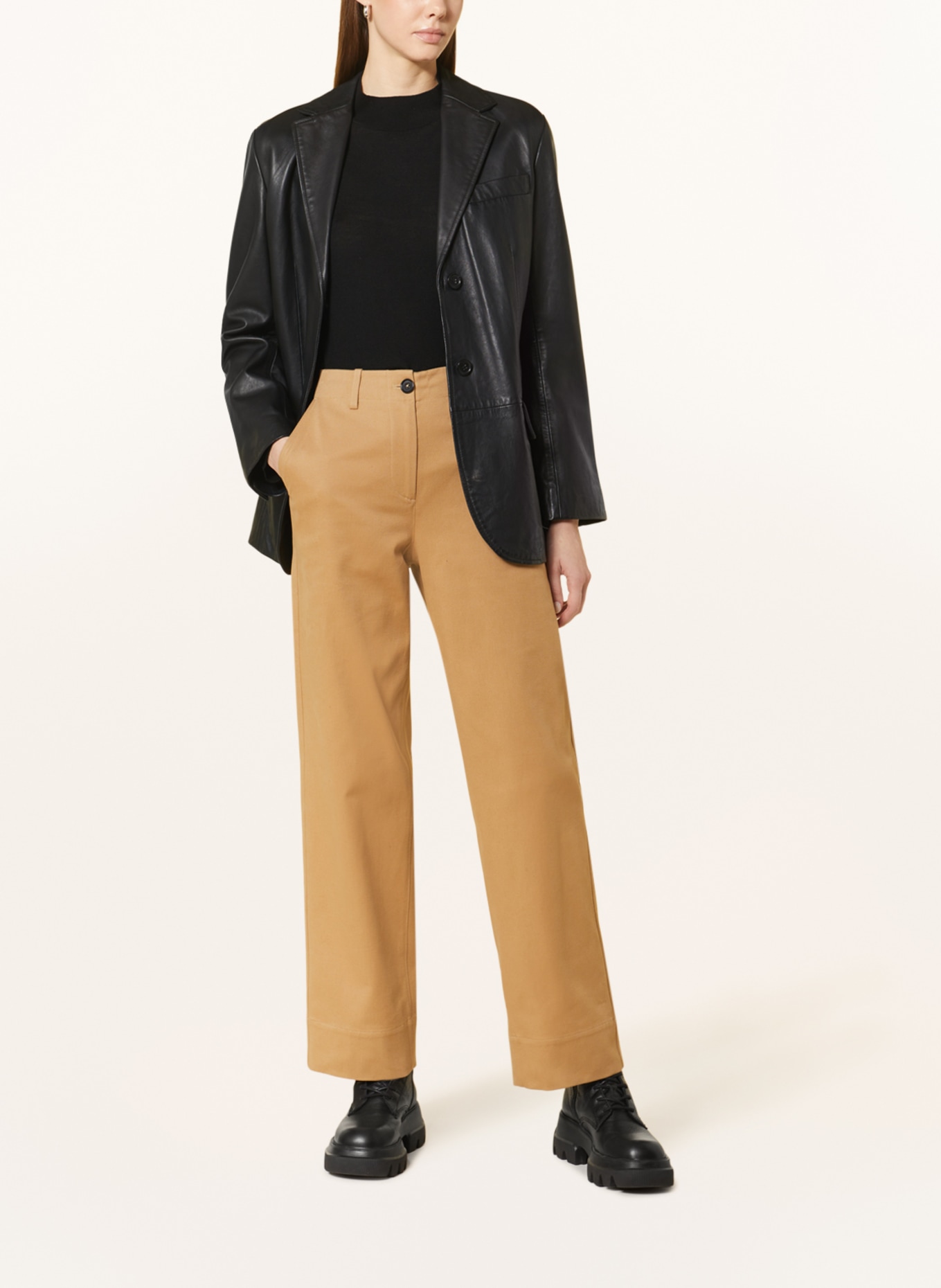 Marc O'Polo Wide leg trousers: BROWN