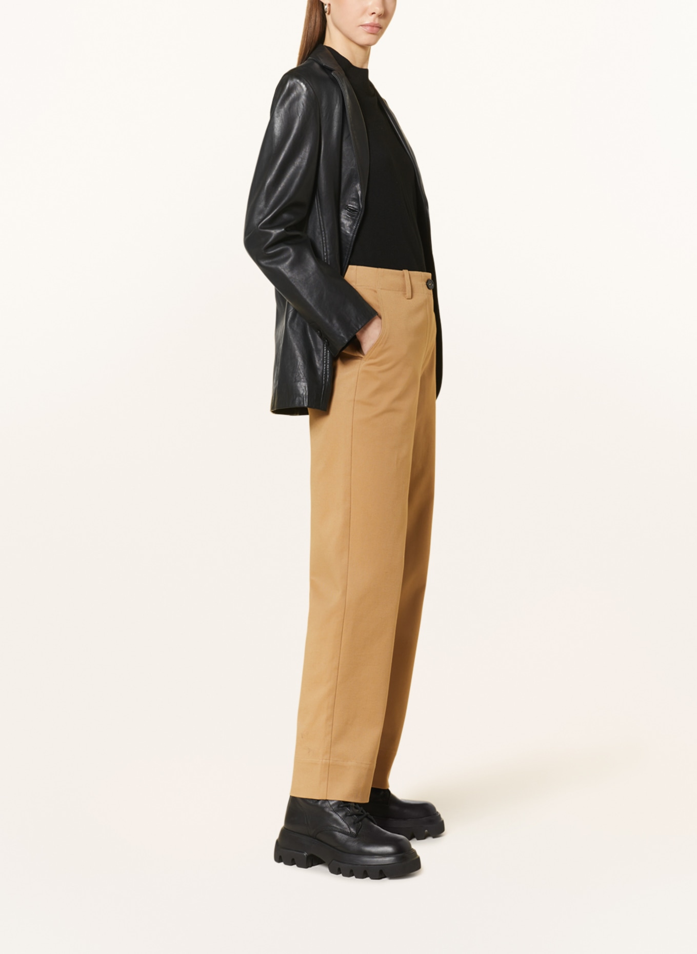 Marc O'Polo Wide leg trousers: BROWN