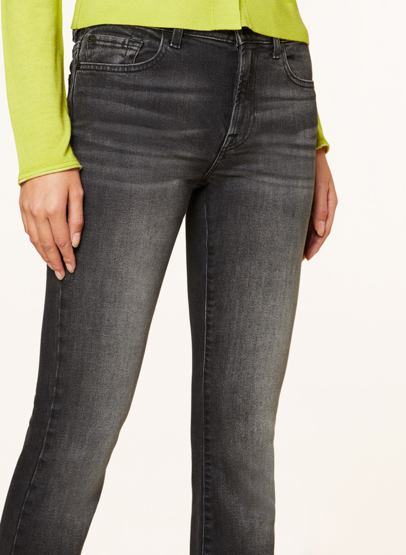 7 for all mankind Bootcut jeans, Color: BLACK (Image 5)