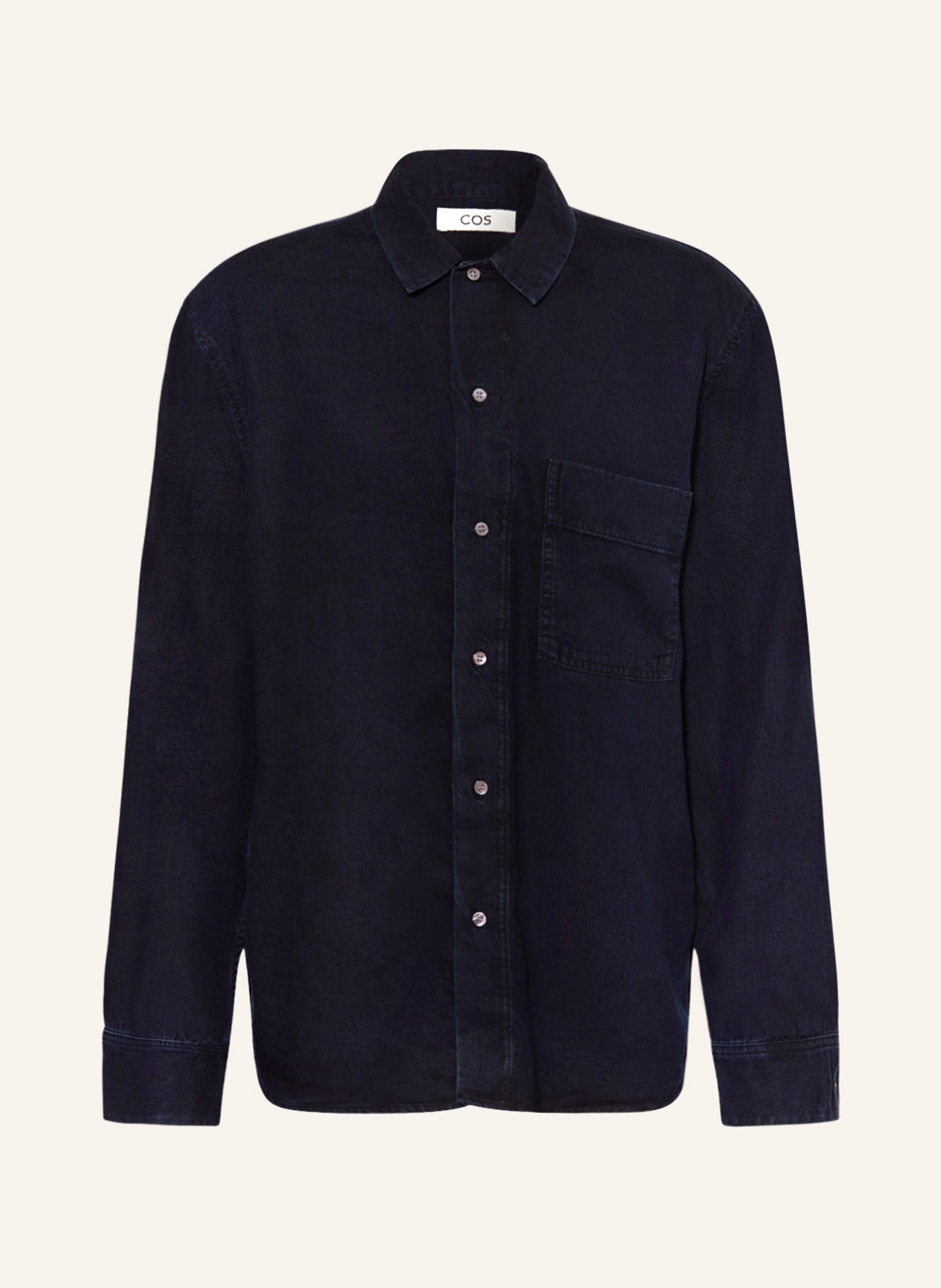 COS Koszula oversized fit w stylu jeansowym, Kolor: 001 Blue Dark (Obrazek 1)