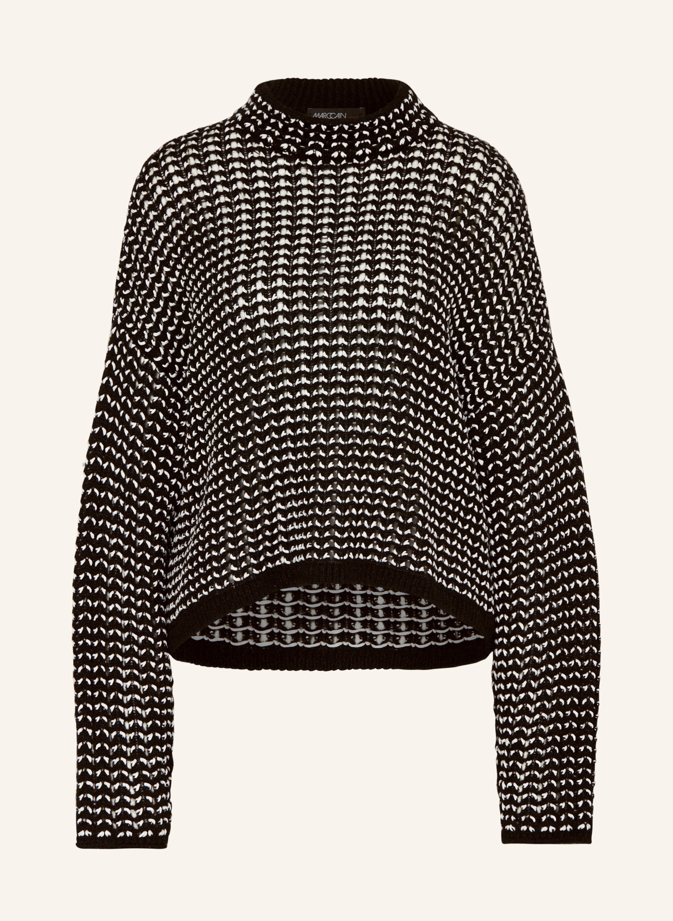 MARC CAIN Sweater, Color: 910 black and white (Image 1)